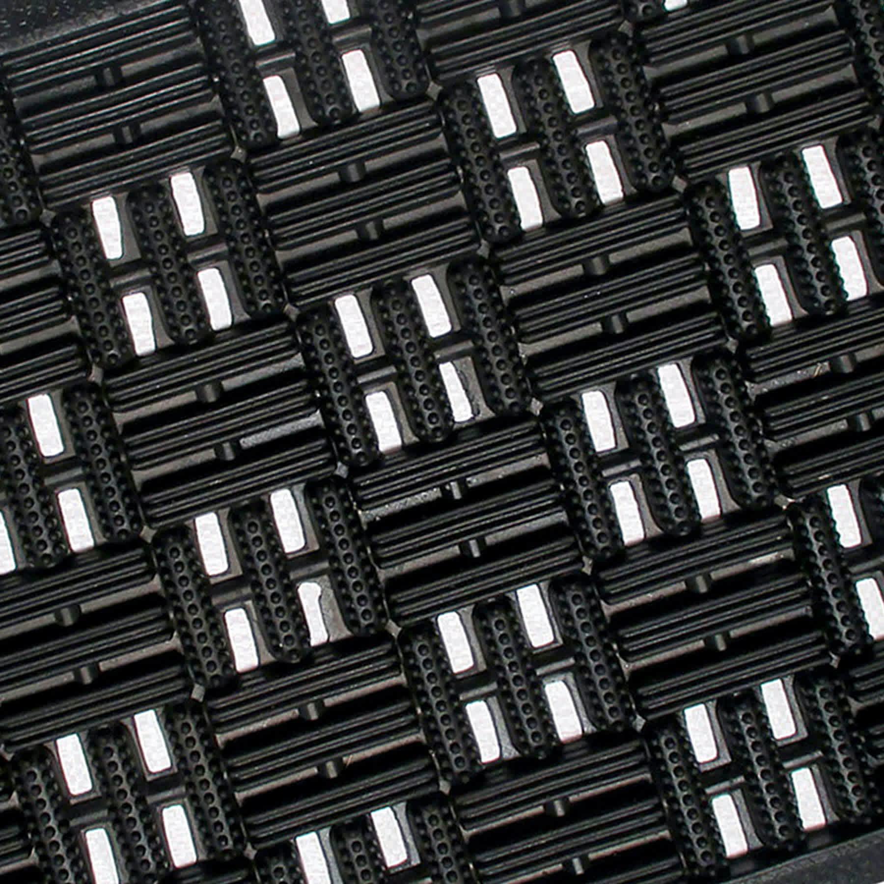 Black Parquet Rubber Doormat, 24x36
