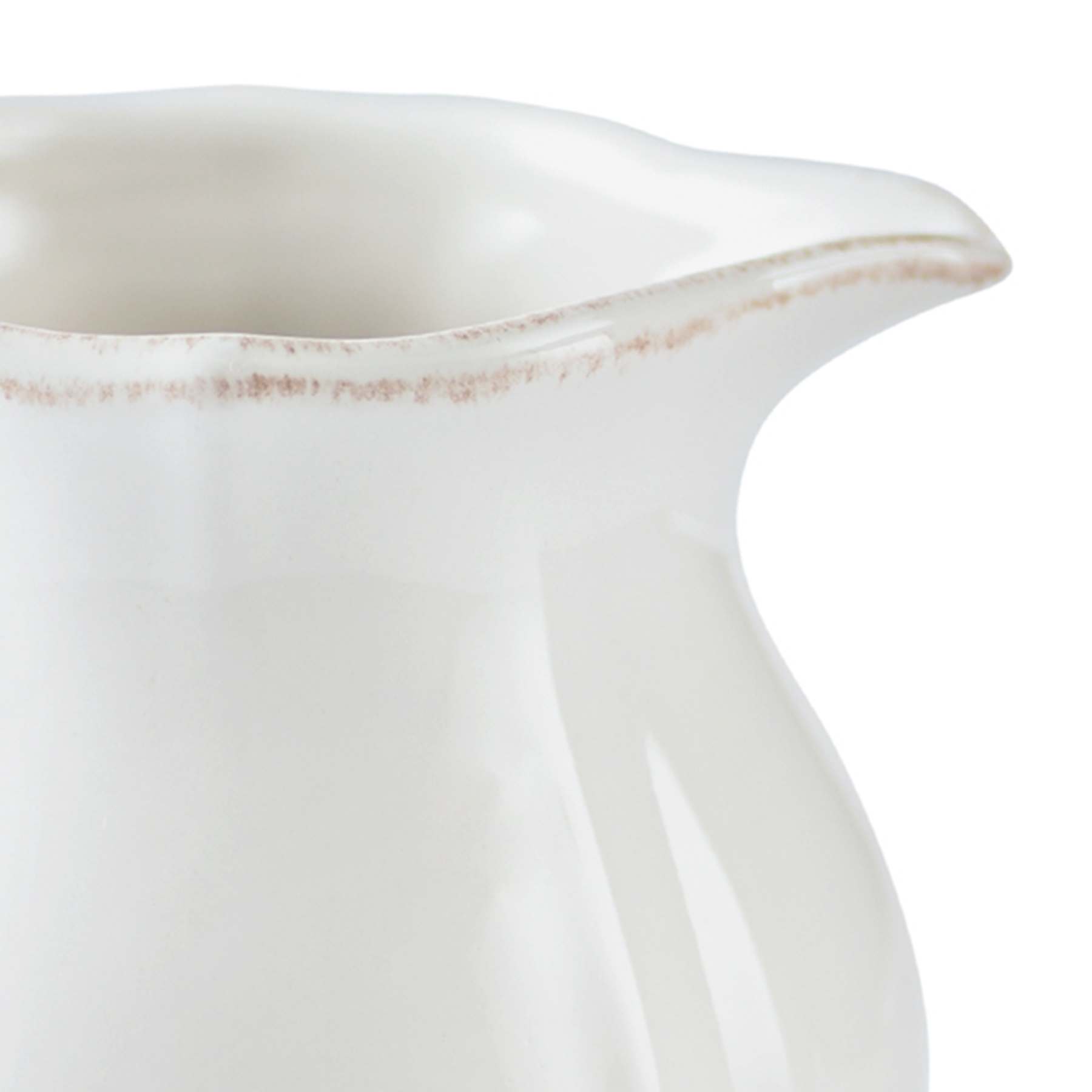 Providence White Scalloped Creamer Jar