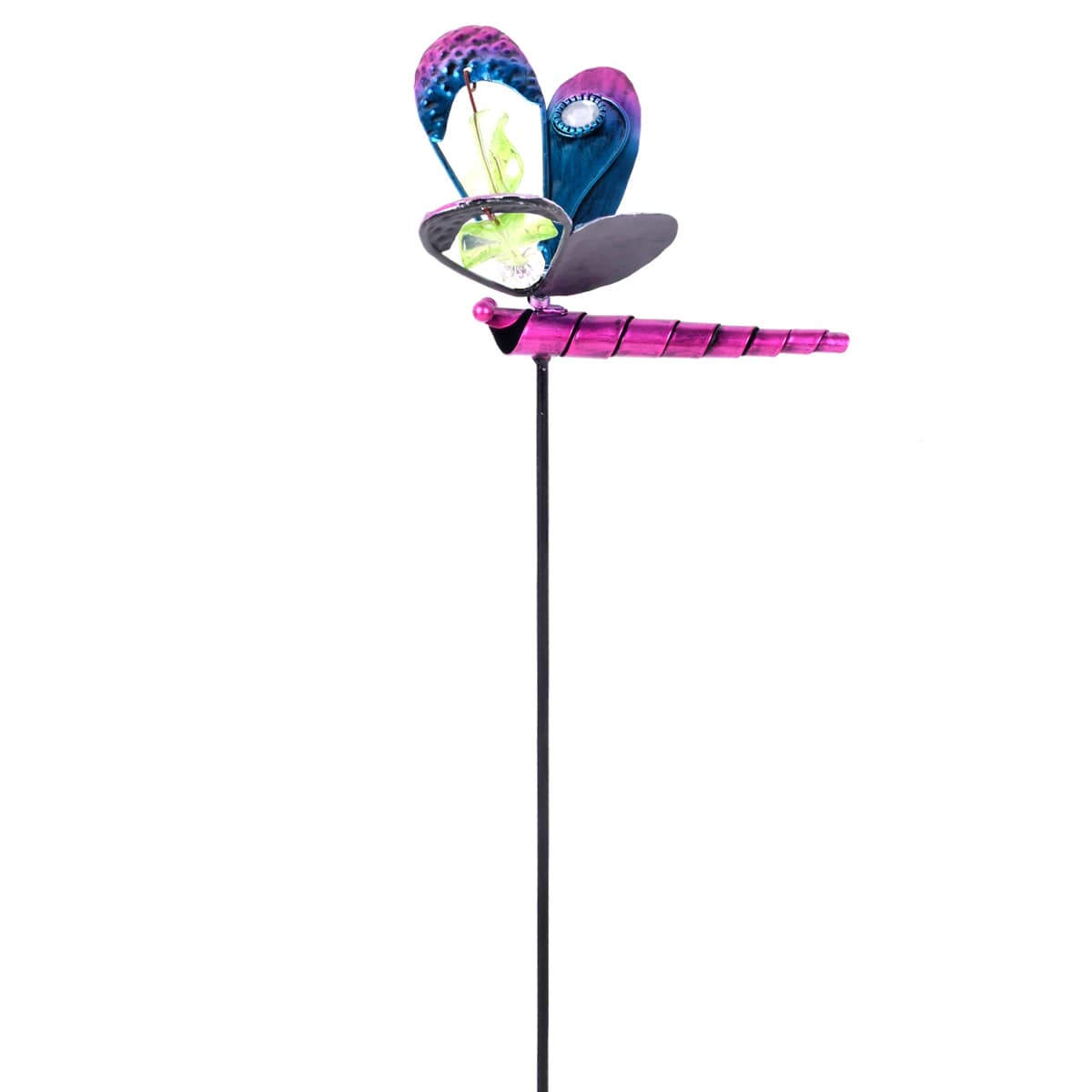 Mini Pink Dragonfly Yard Pick, 20"