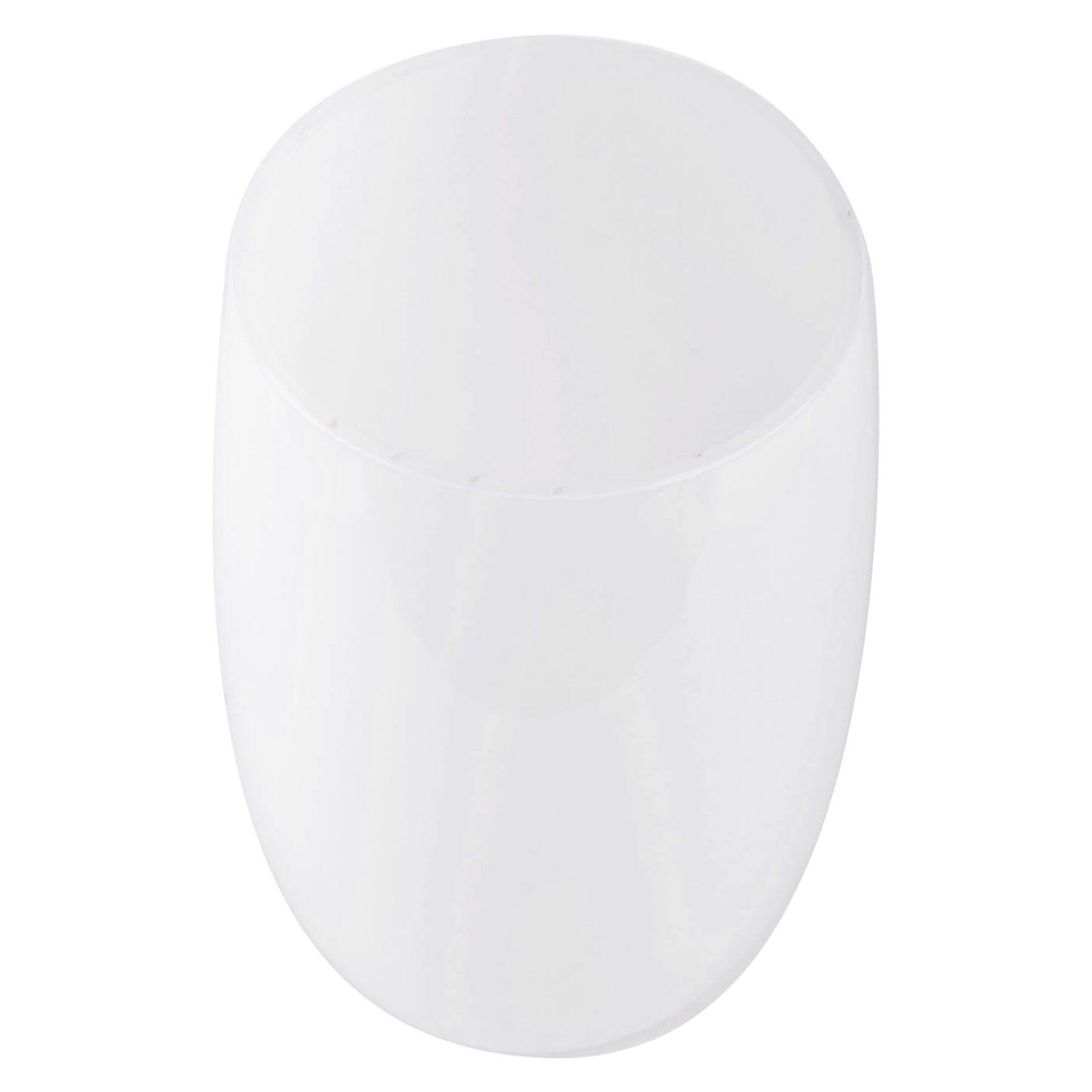 White Glass Vase, 10"