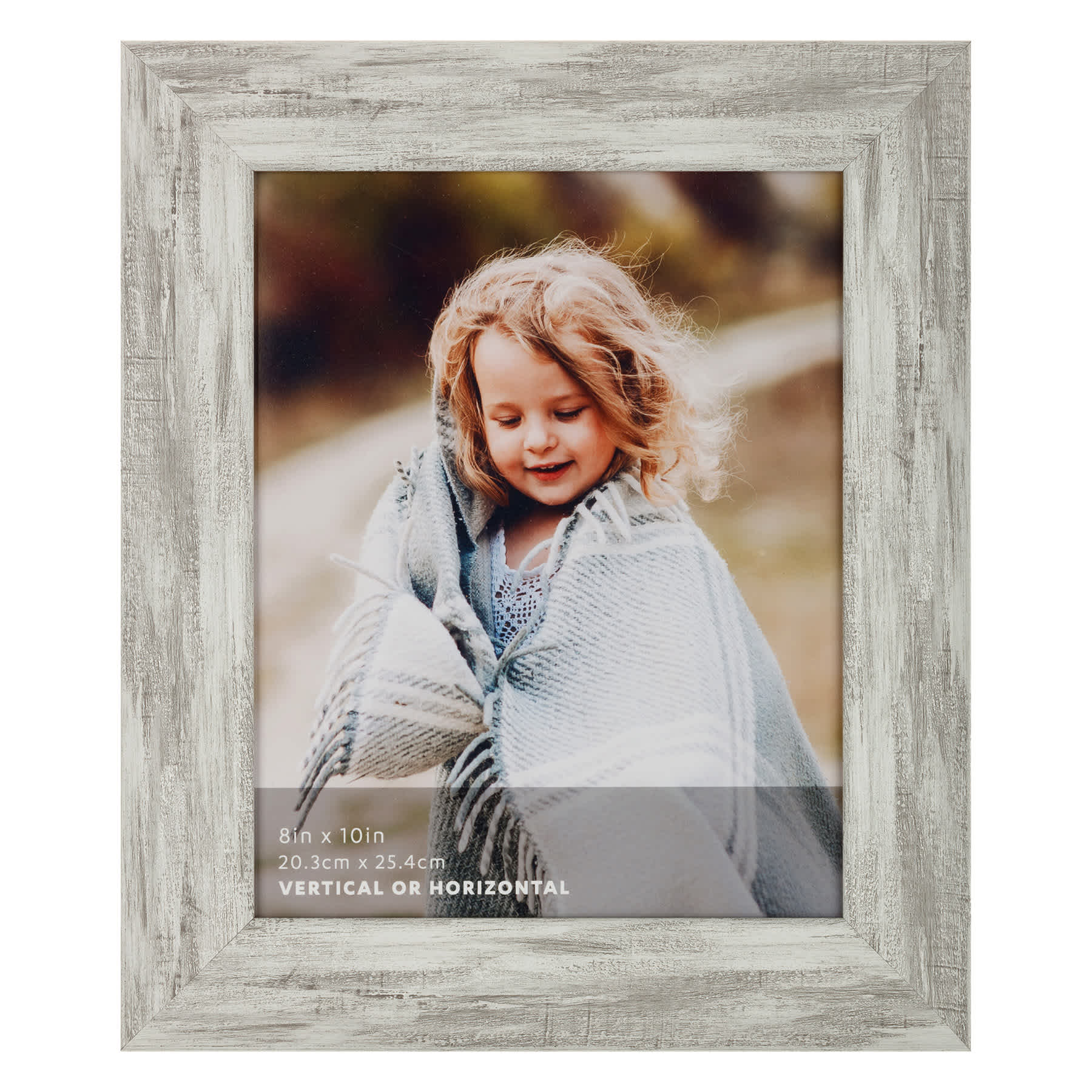 Grey Distressed Tabletop Picture Frame, 8x10