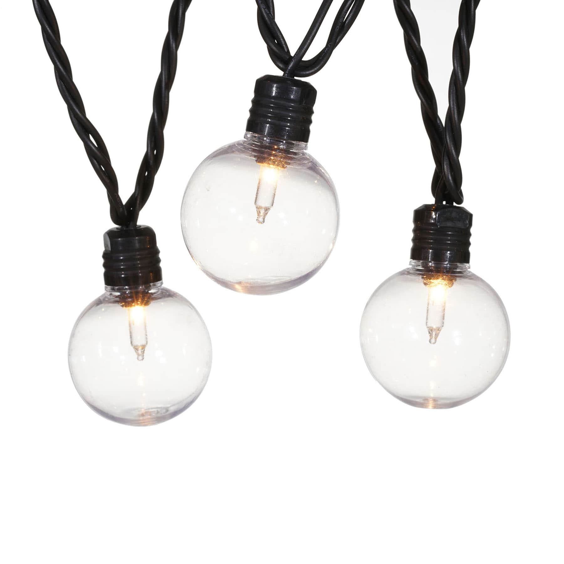 40-Count G40 Clear Globe String Lights with Black Wire