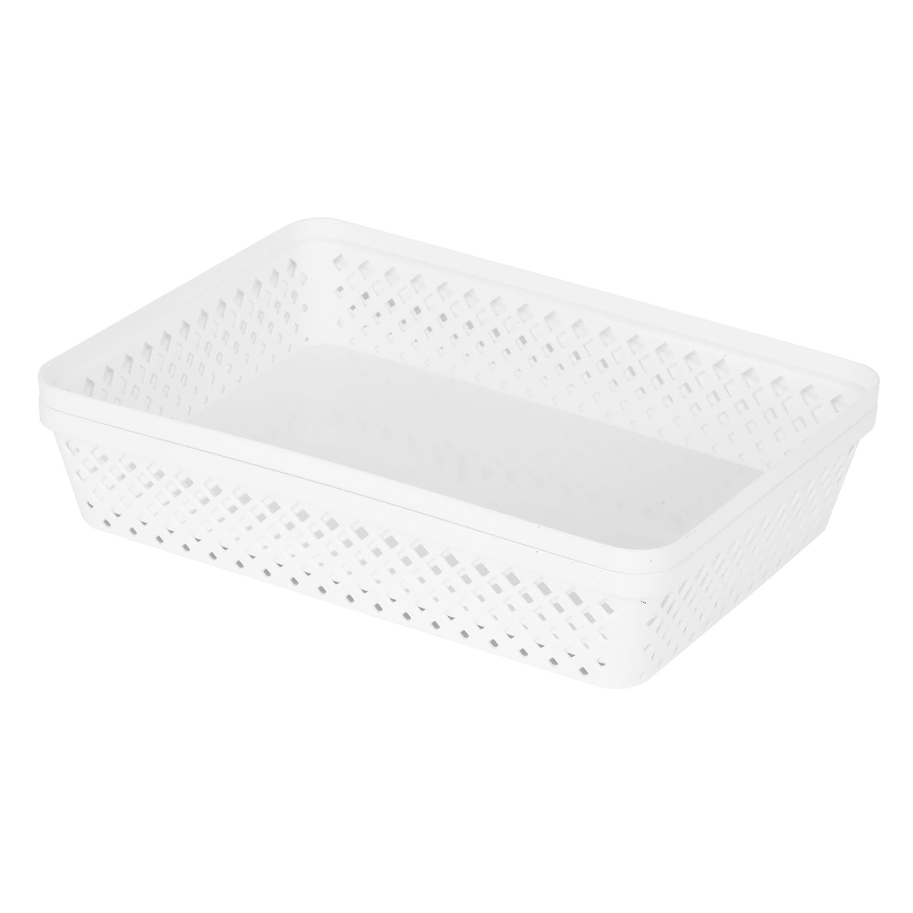 2-Pack White Brickor Storage Trays, Large