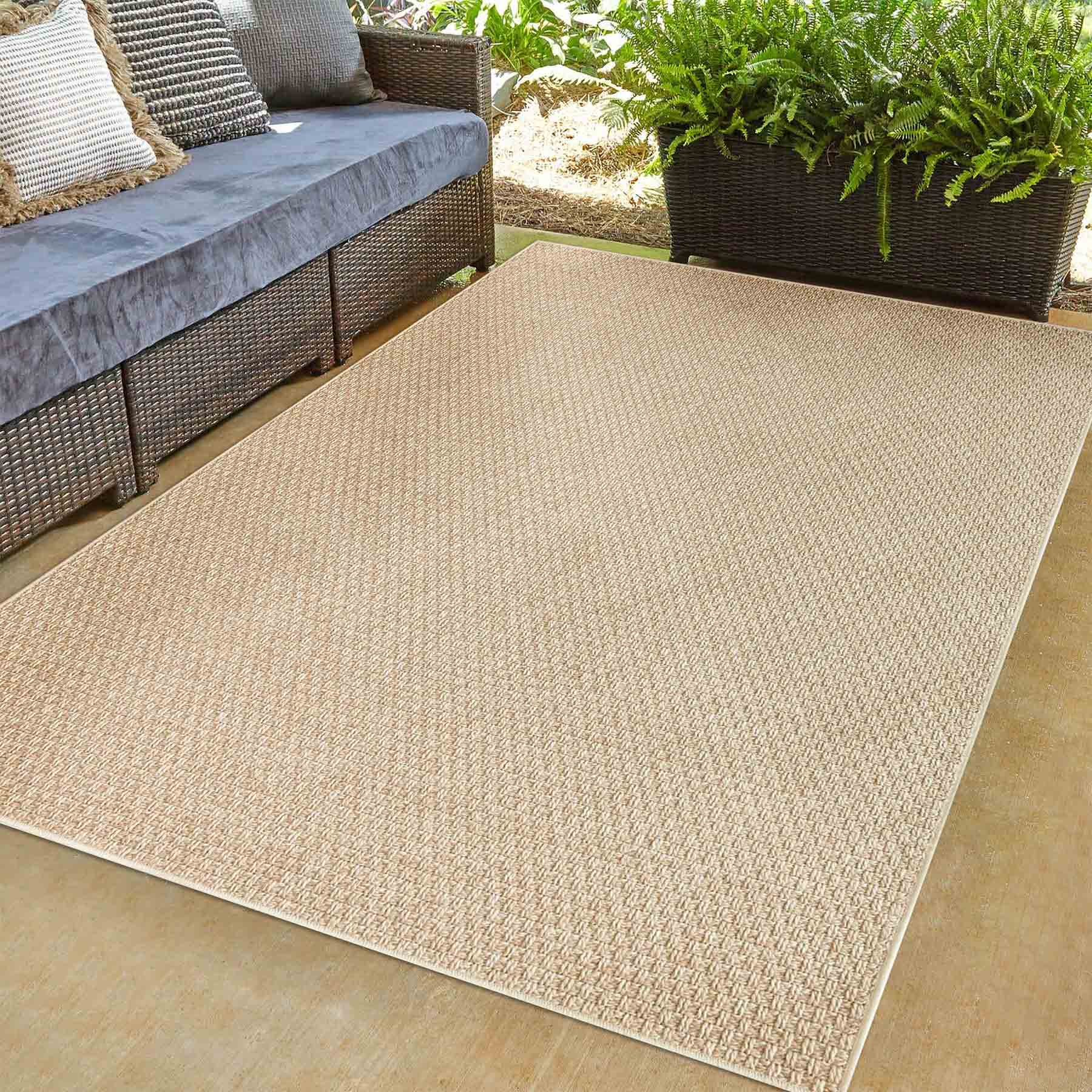 (E504) Origins Beige Outdoor Area Rug, 8x10