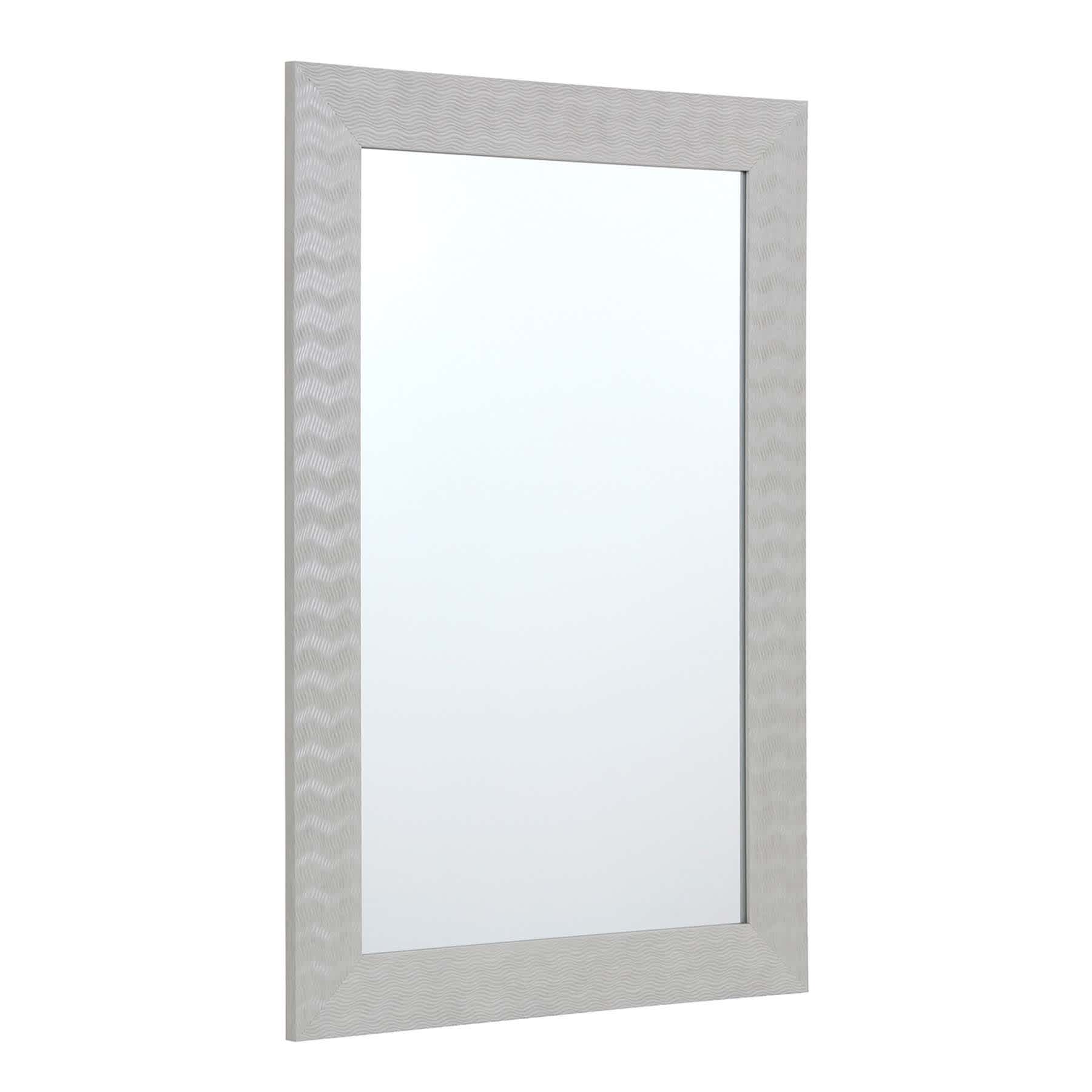 Light Grey Ripple Mirror, 24x36
