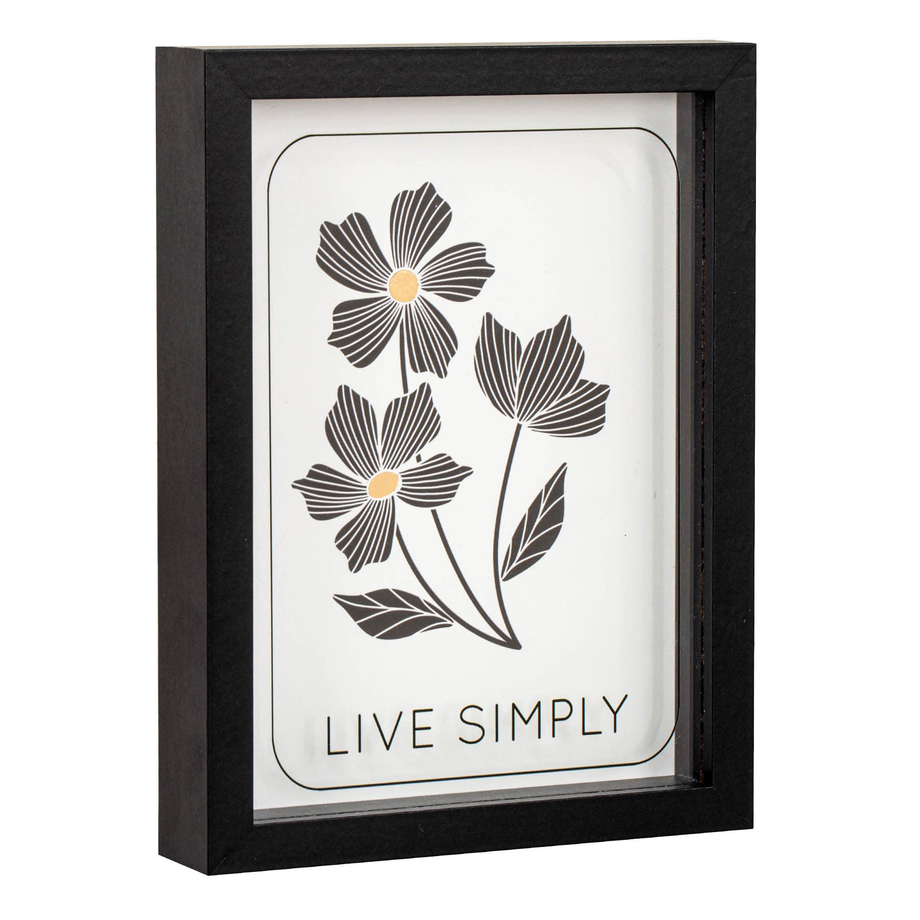 Live Simply Shadowbox Table Sign, 6x8
