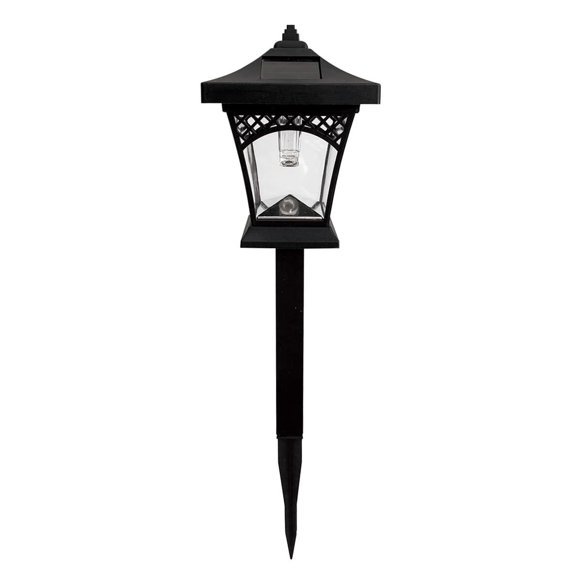 3-Lumen Solar Black Squared Pathway Light