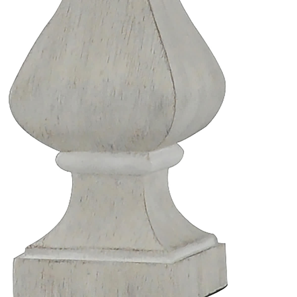 White Distressed Medium Table Lamp Base, 21"