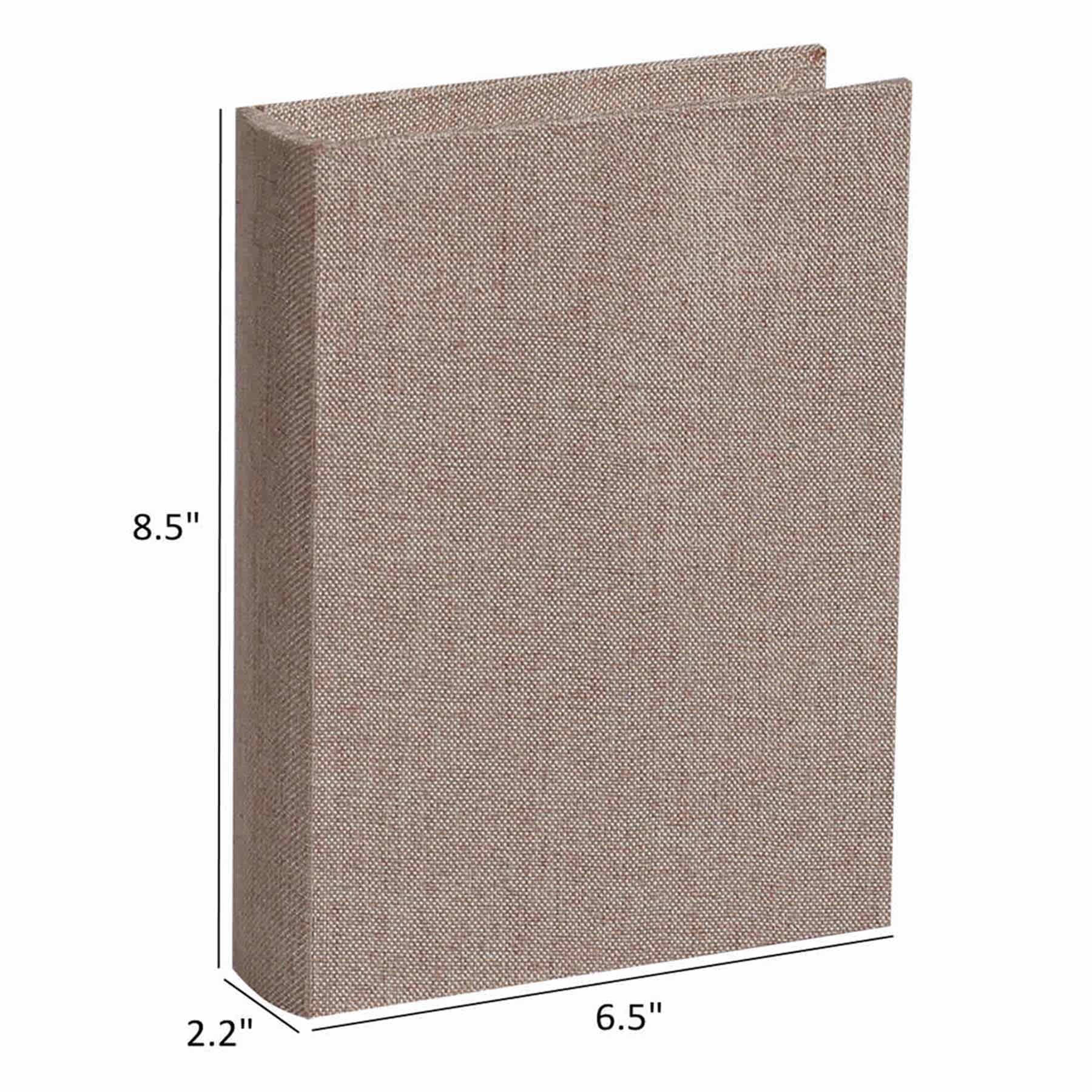 Tan Linen Book Box, 9"