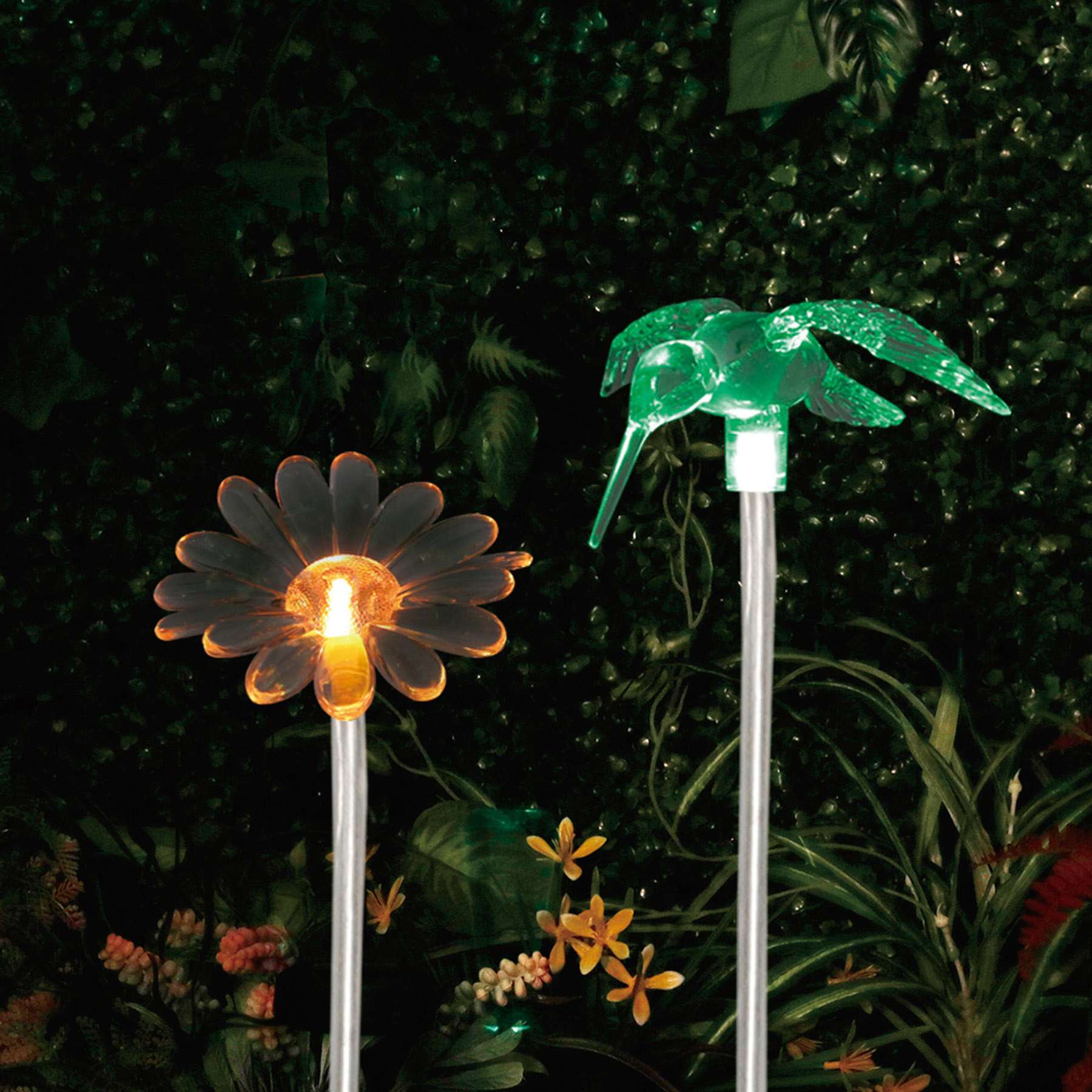 Solar Color Changing Humming Bird Pathway Light
