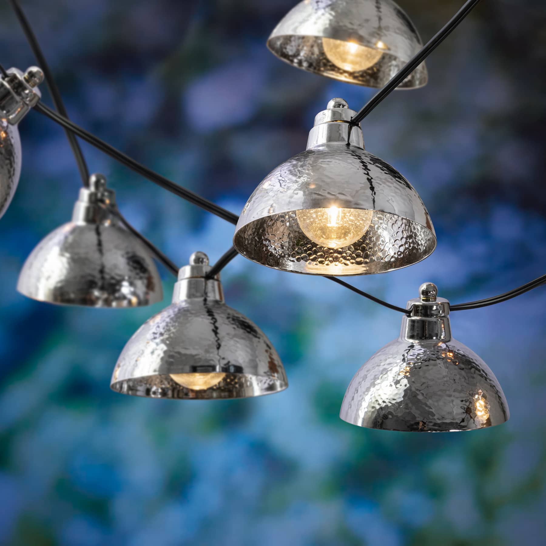 10-Count Silver Metal Lantern String Lights