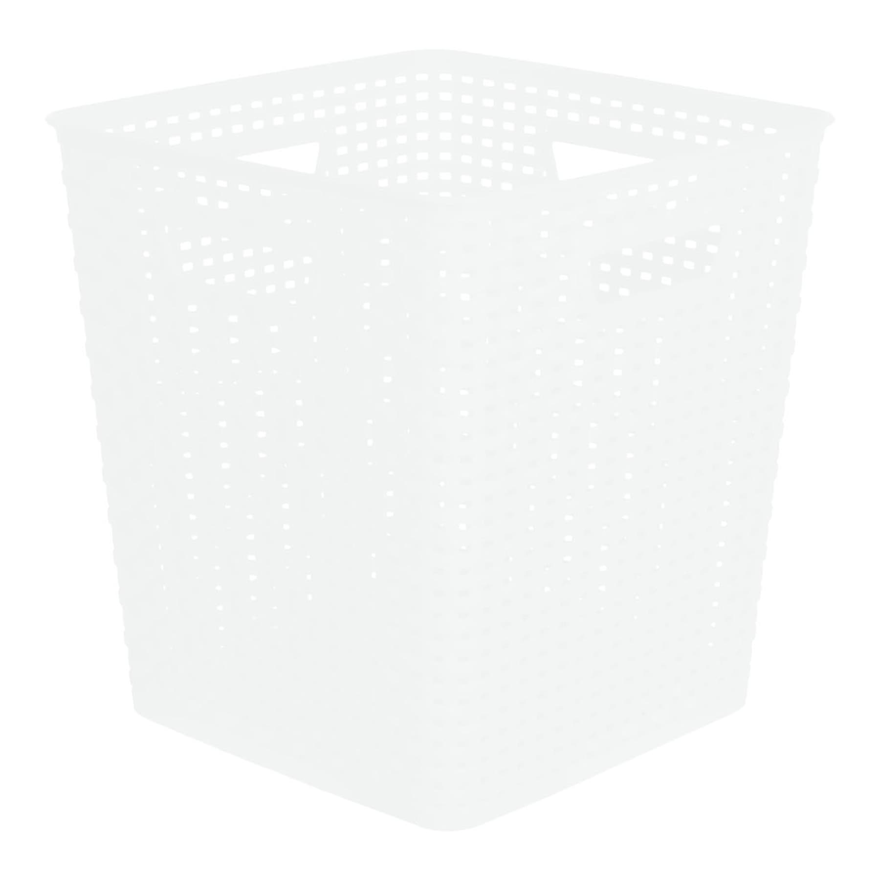 Crossover Weave Storage Basket, Bright White