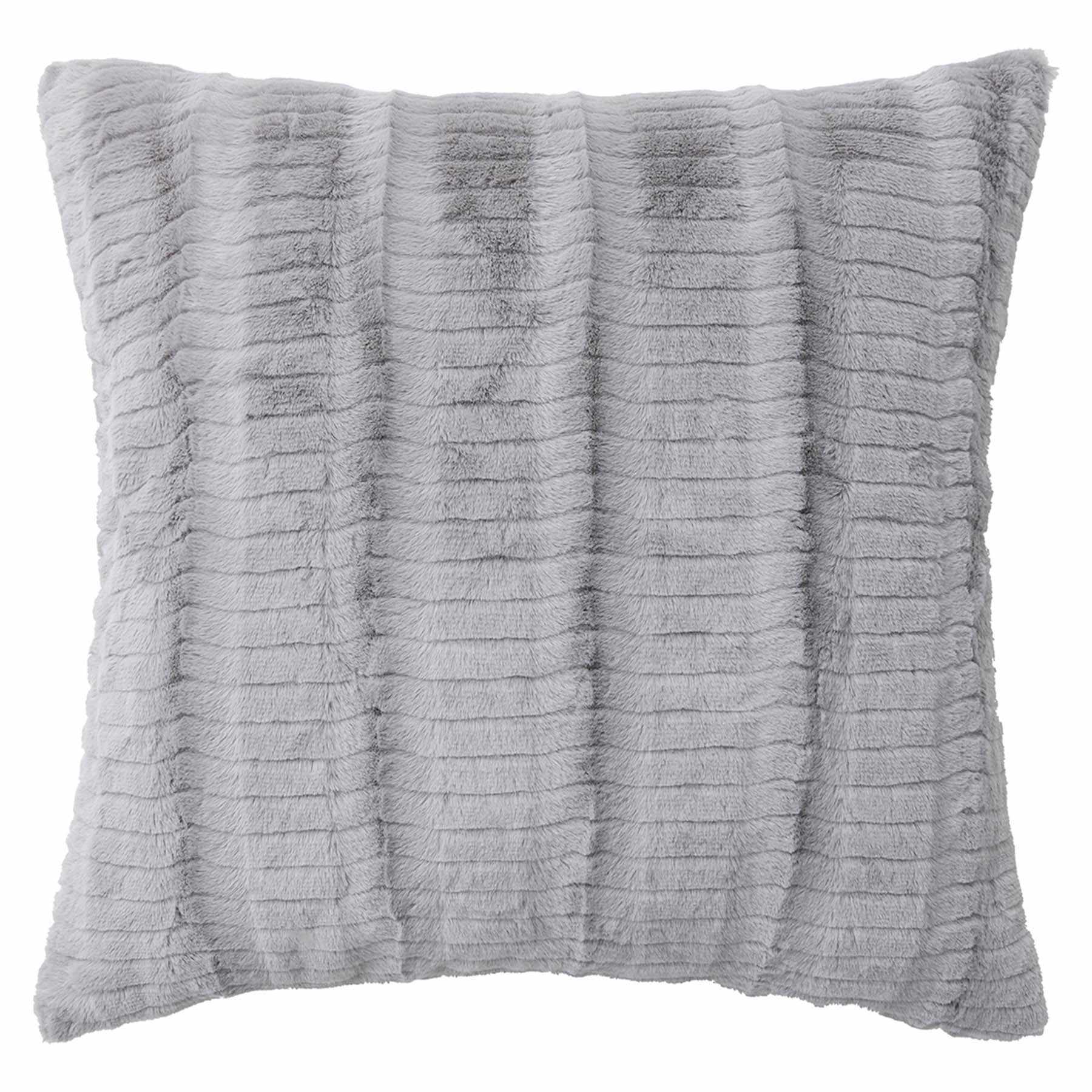 Logan Grey Brush Throw Pillow, 24"