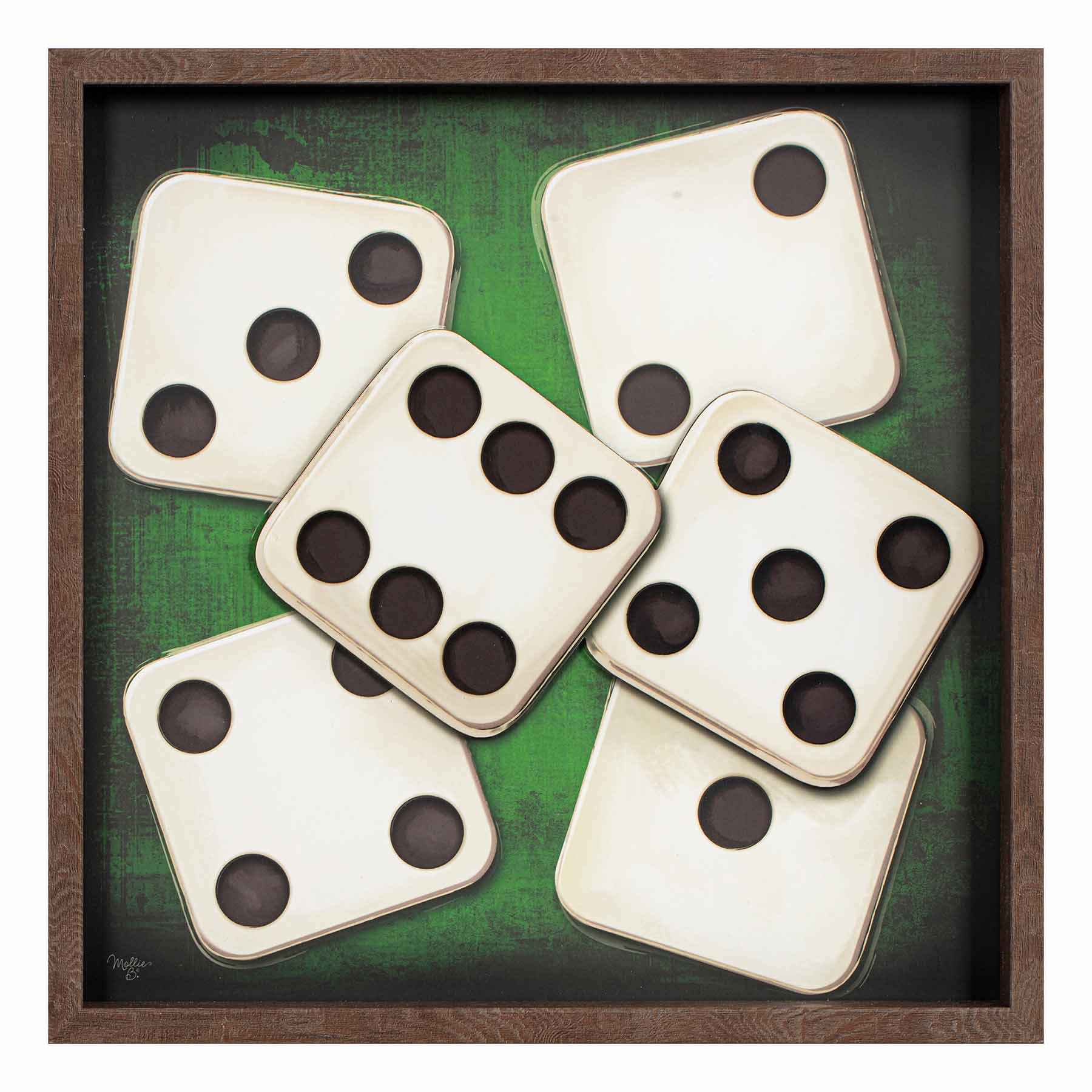 Framed Dice Wall Décor, 16"