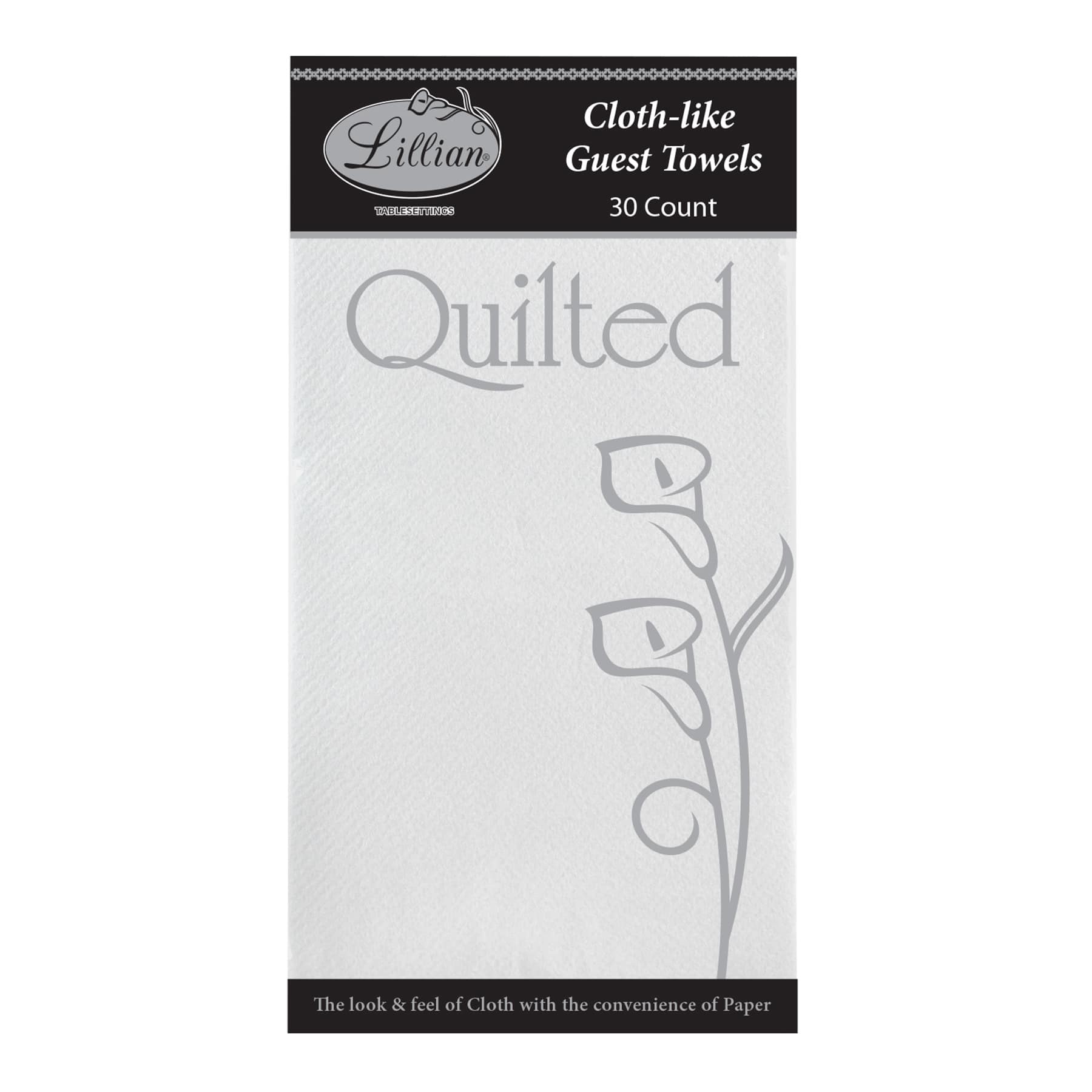 White Quilted Guest Towel