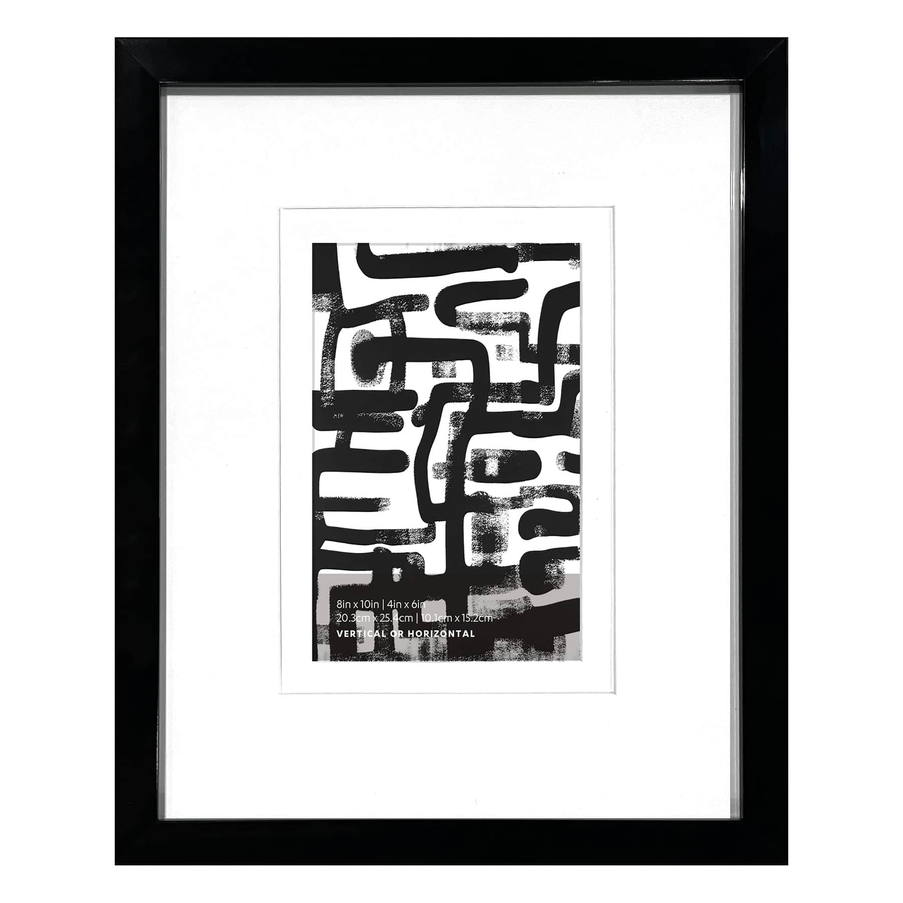 Black Double Matted Wall Frame, 8x10