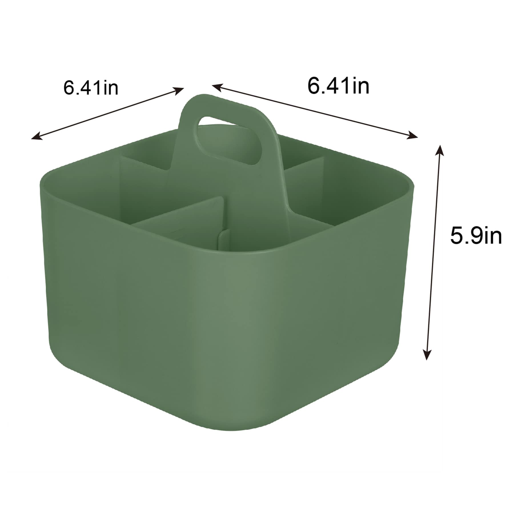 4-Compartment Office Caddy Organizer, Sage Green