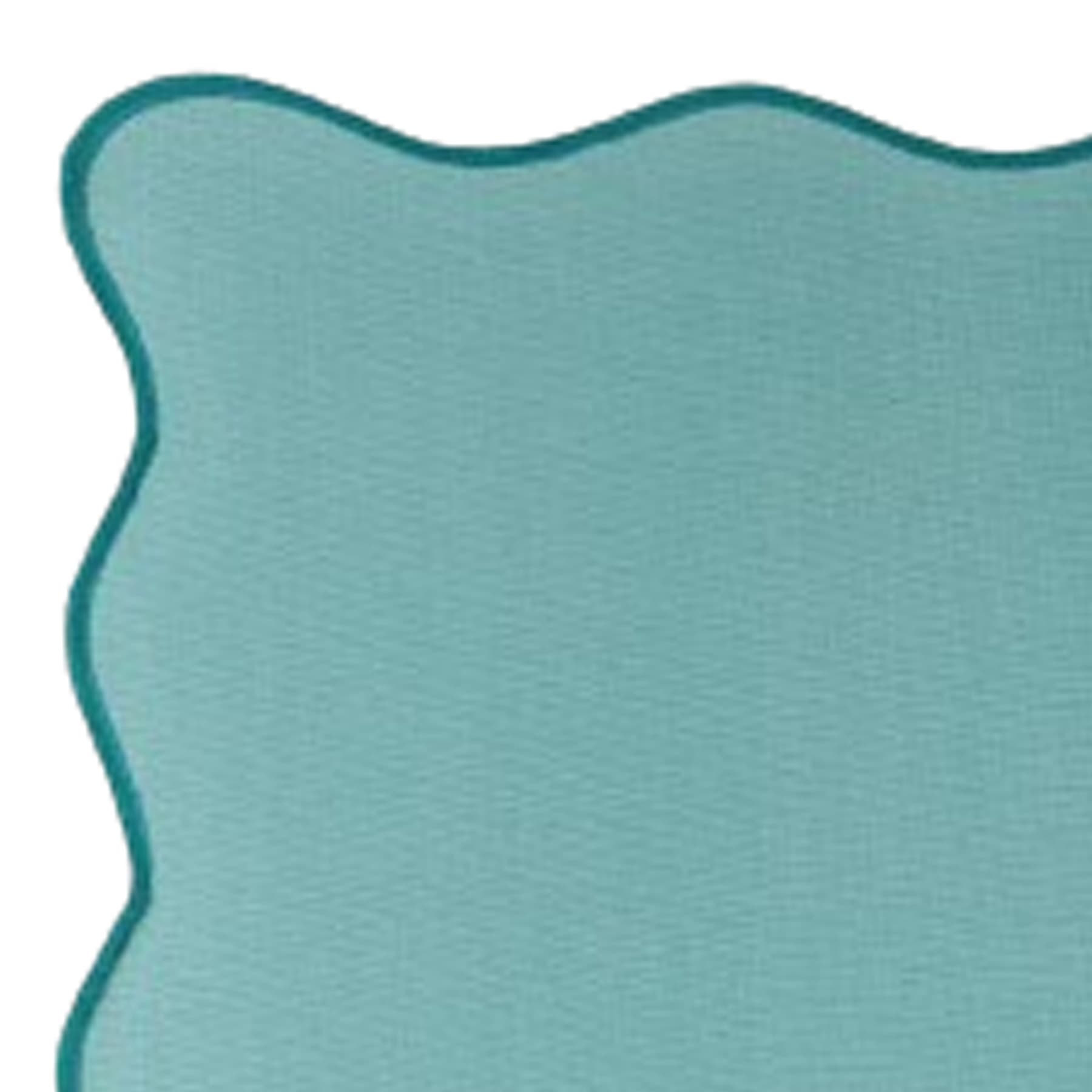 Oh Joy! Blue Scalloped Edge Placemat, 13x19