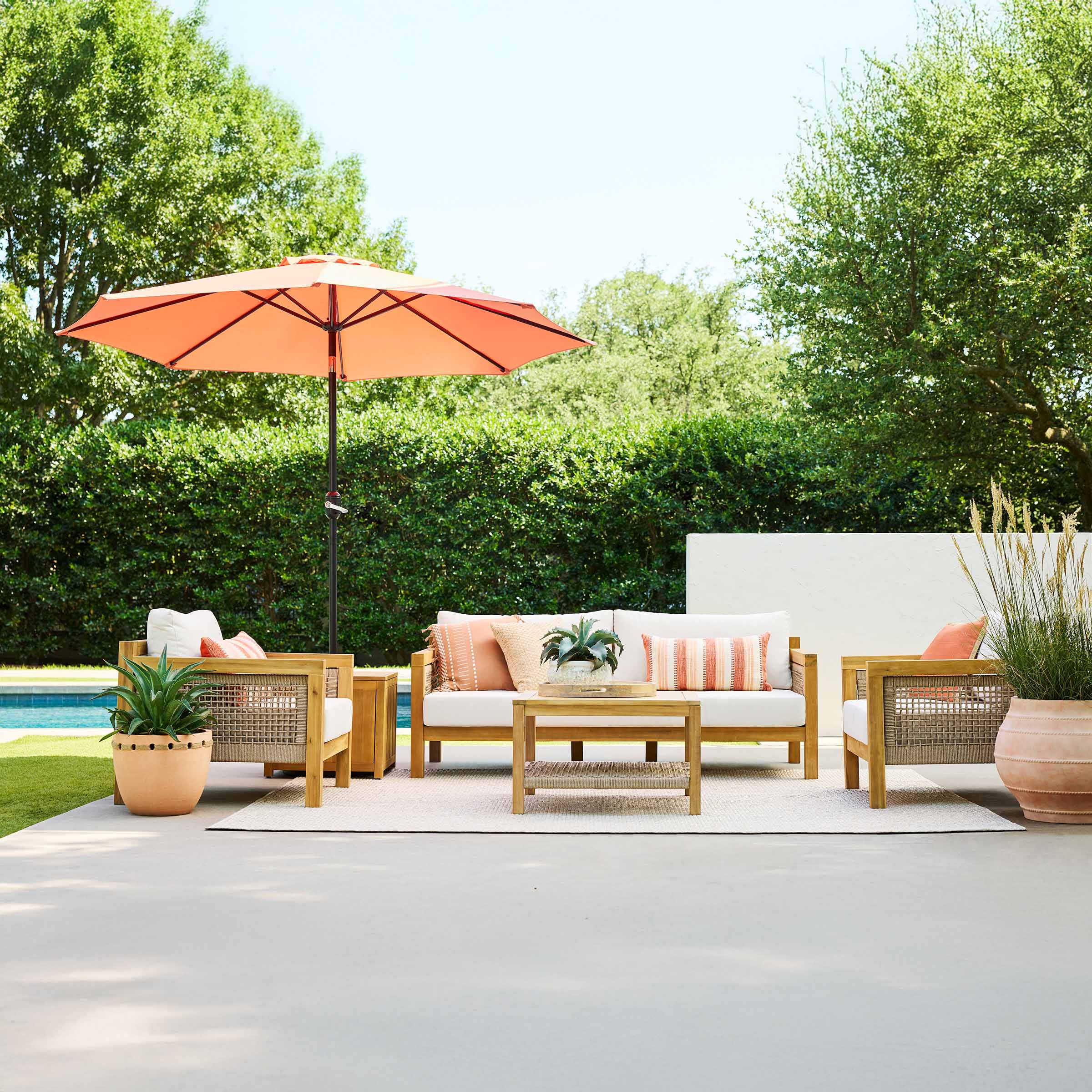 Haven Blonde Acacia Wood Patio 6-Piece Set
