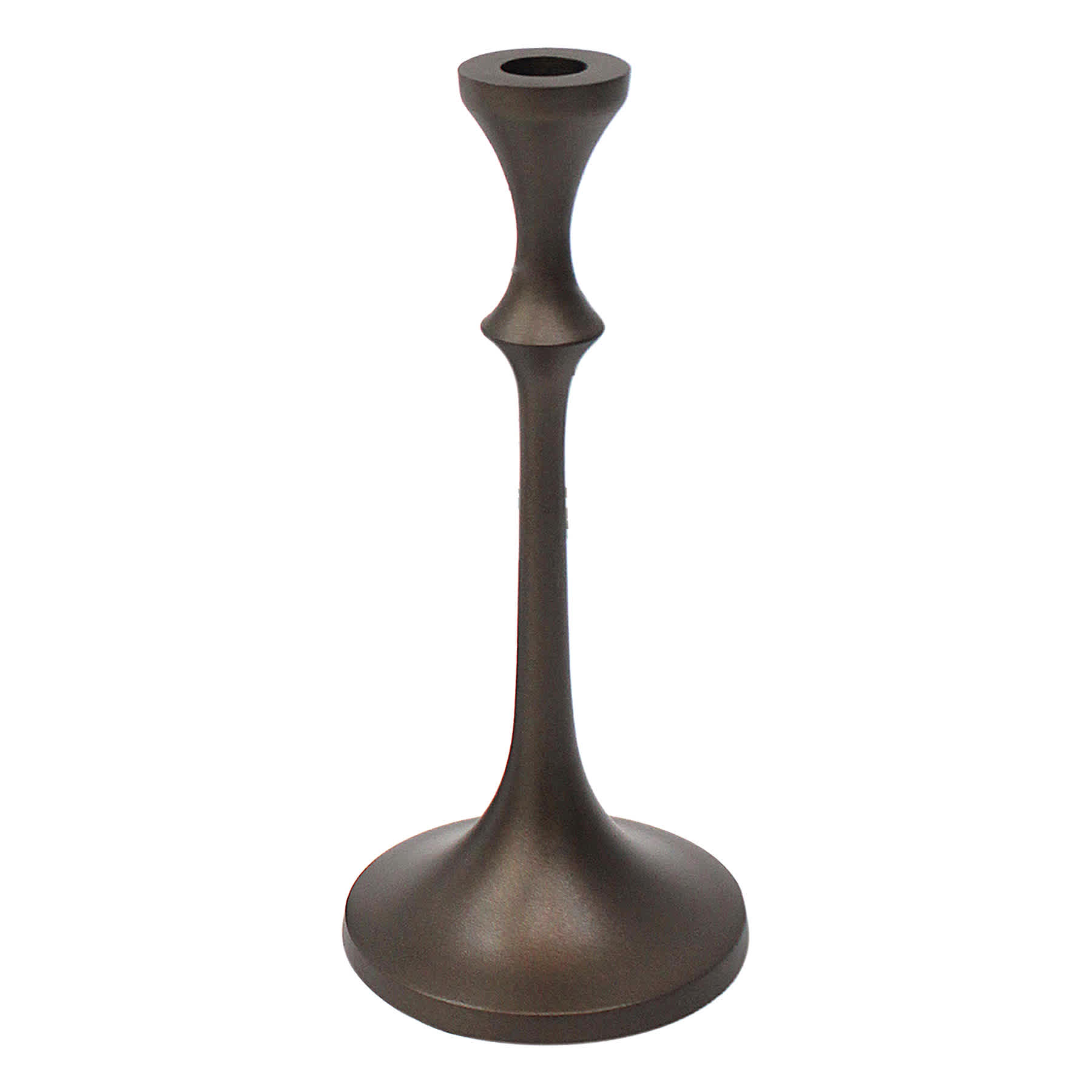 Antique Gold Taper Candle Holder, 9.5"