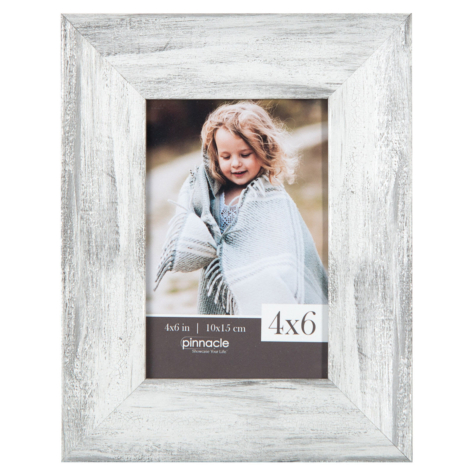 White Scoop Tabletop Picture Frame, 4x6
