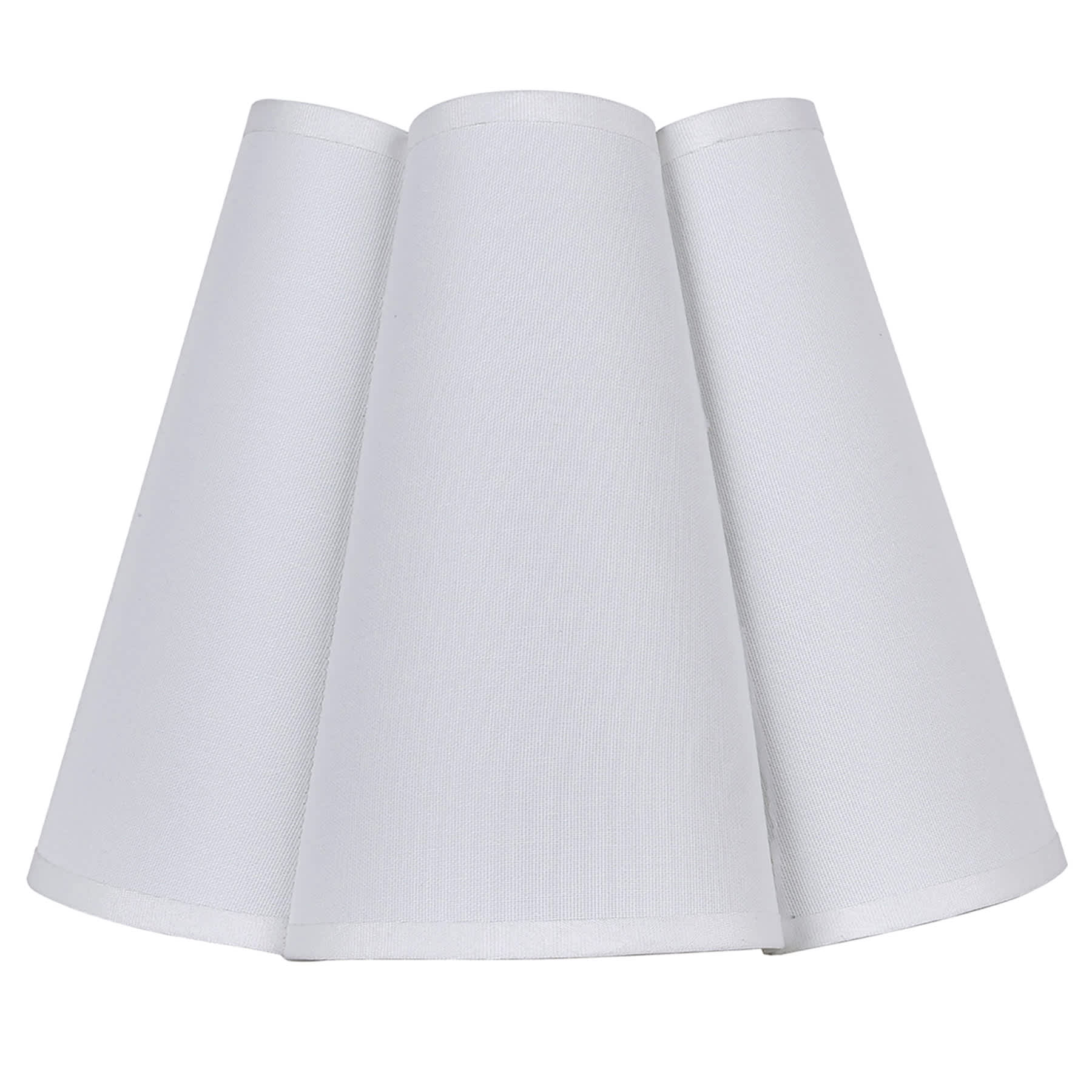 White Scallop Pleat Medium Shade, 14"