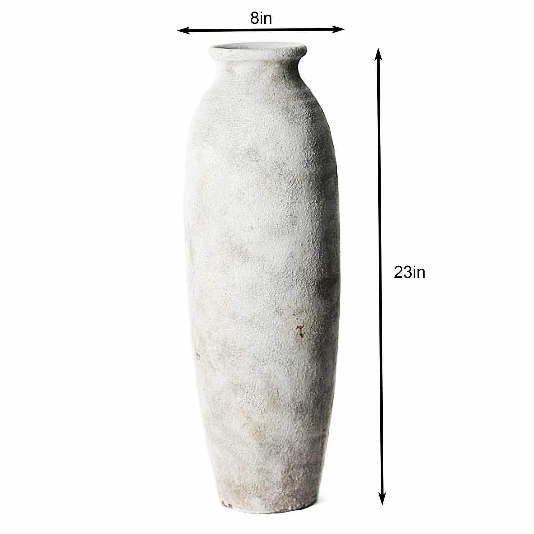 Honeybloom Neutral Ceramic Vase, 23"