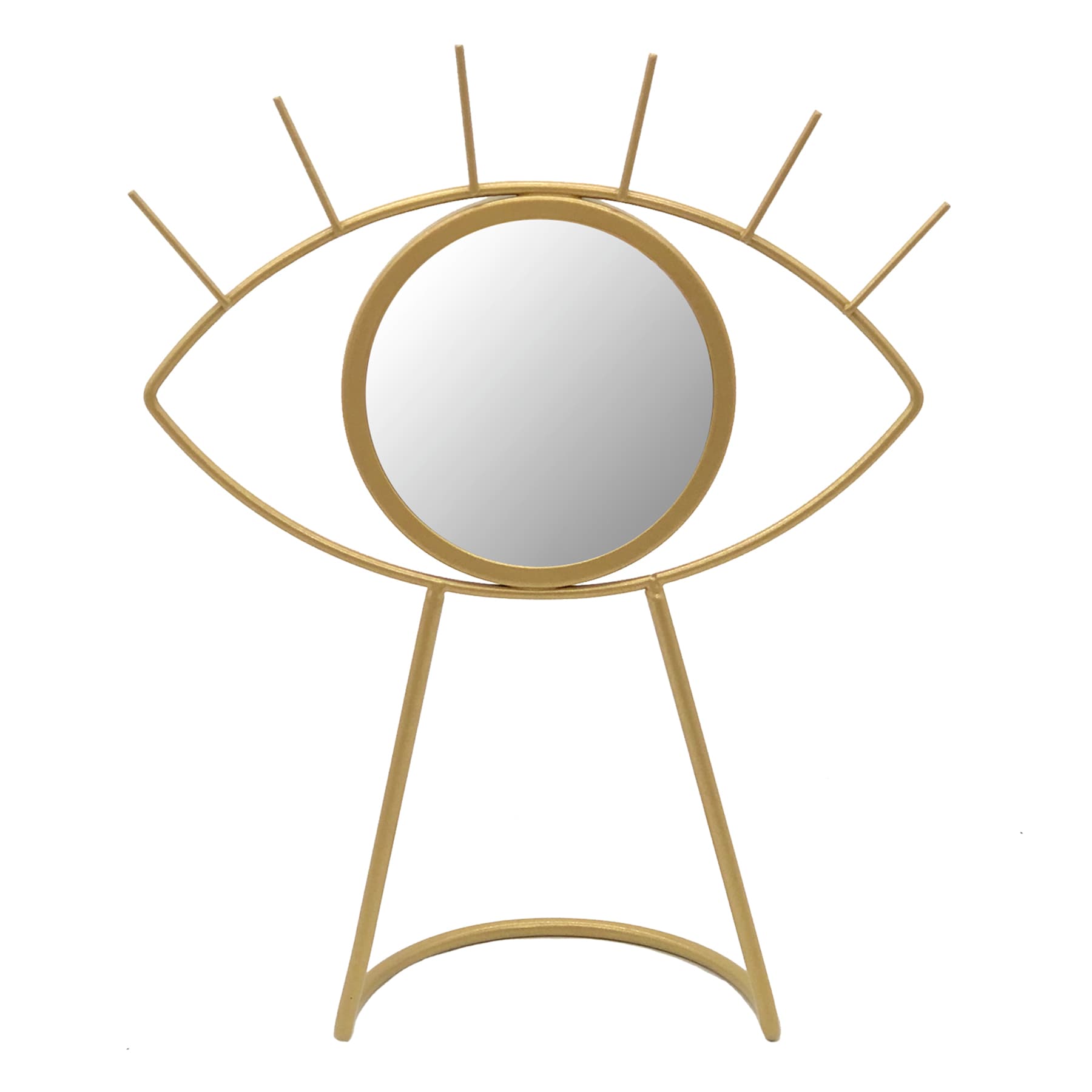 Sage Serenity Gold Eye Decorative Mirror, 10.5"
