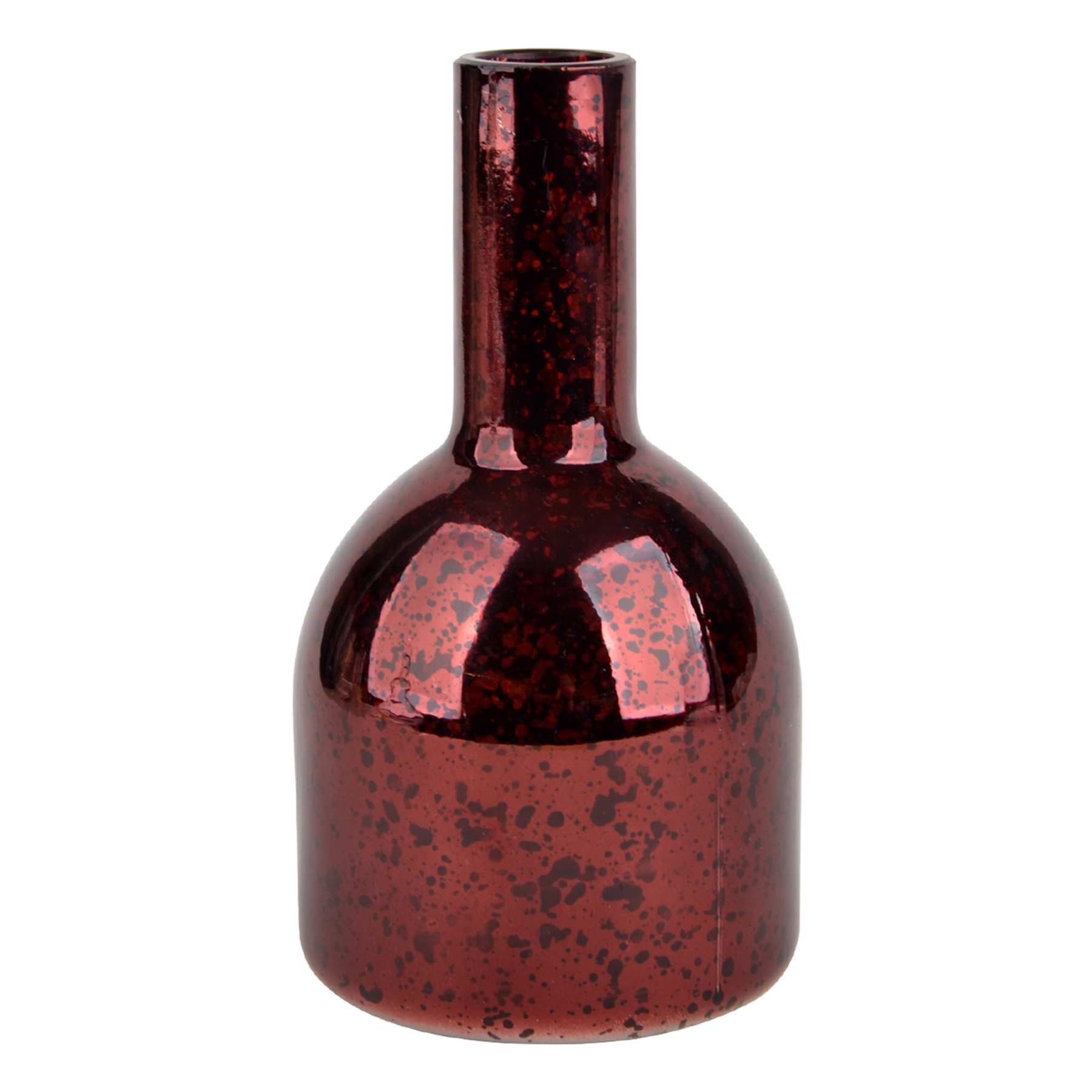 Red Mercury Glass Bud Vase, 6.5"