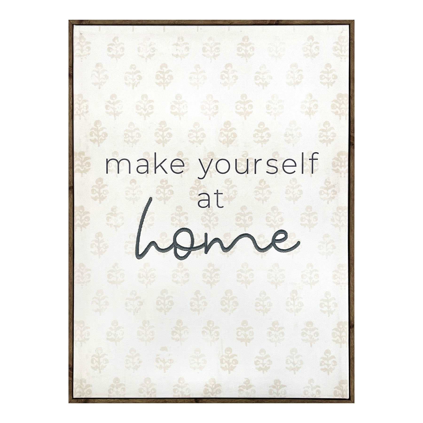 Honeybloom Make Yourself at Home Canvas Wall Sign, 12x16