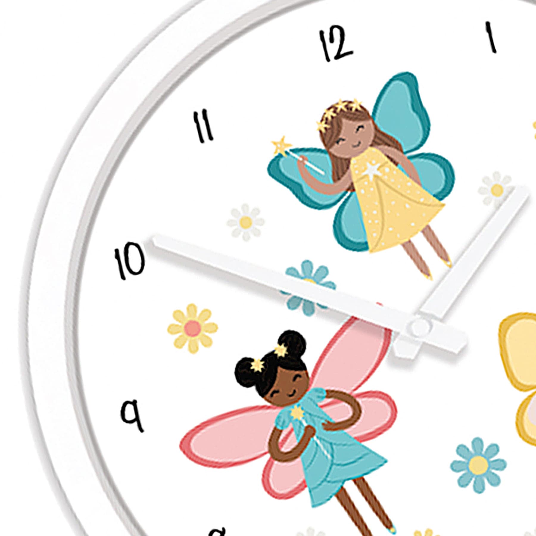 Tiny Dreamers Daisy Fairy Garden Round Wall Clock, 12"