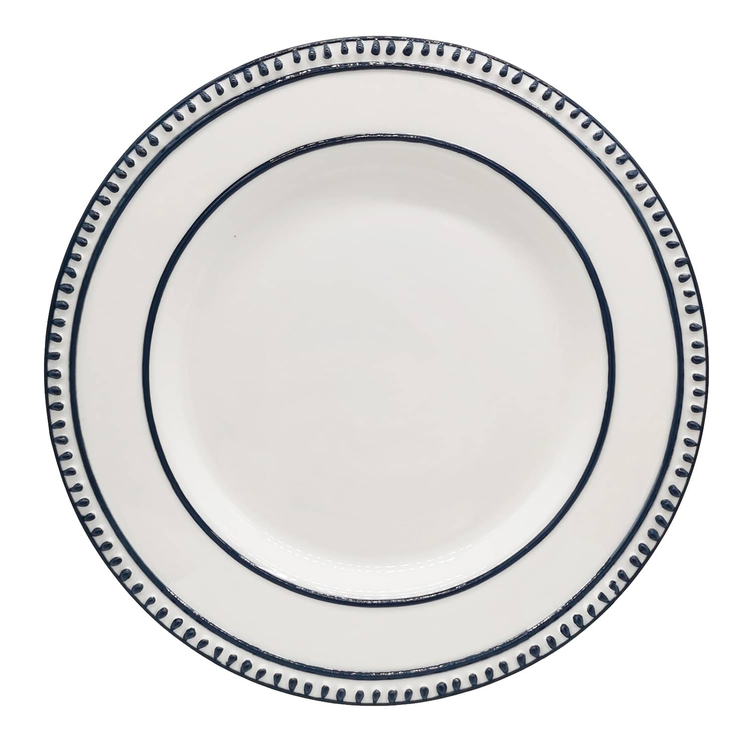 Honeybloom Blue Dots Dinner Plate, 10"