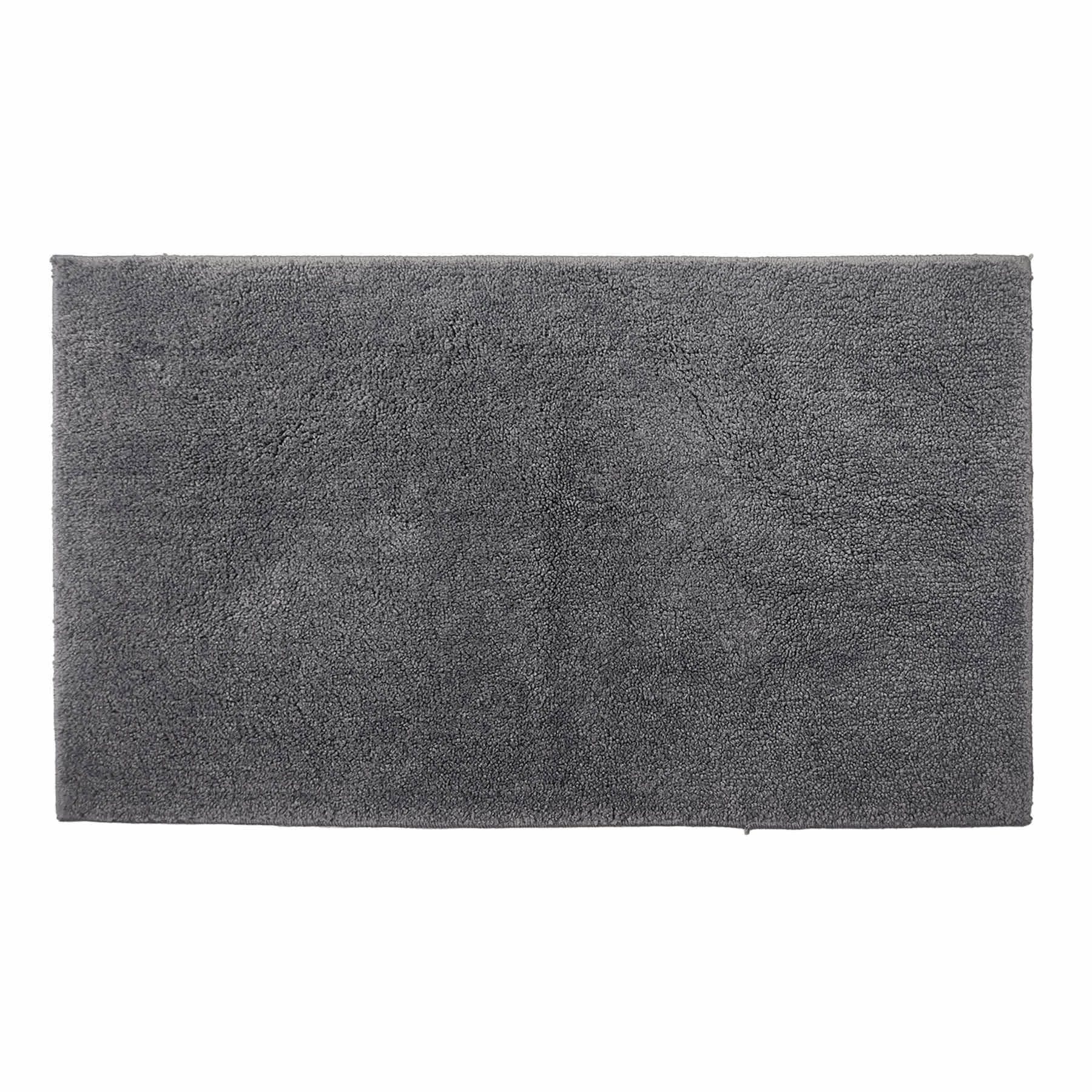 Essential Cut Pile Dark Grey Bath Rug, 20x34