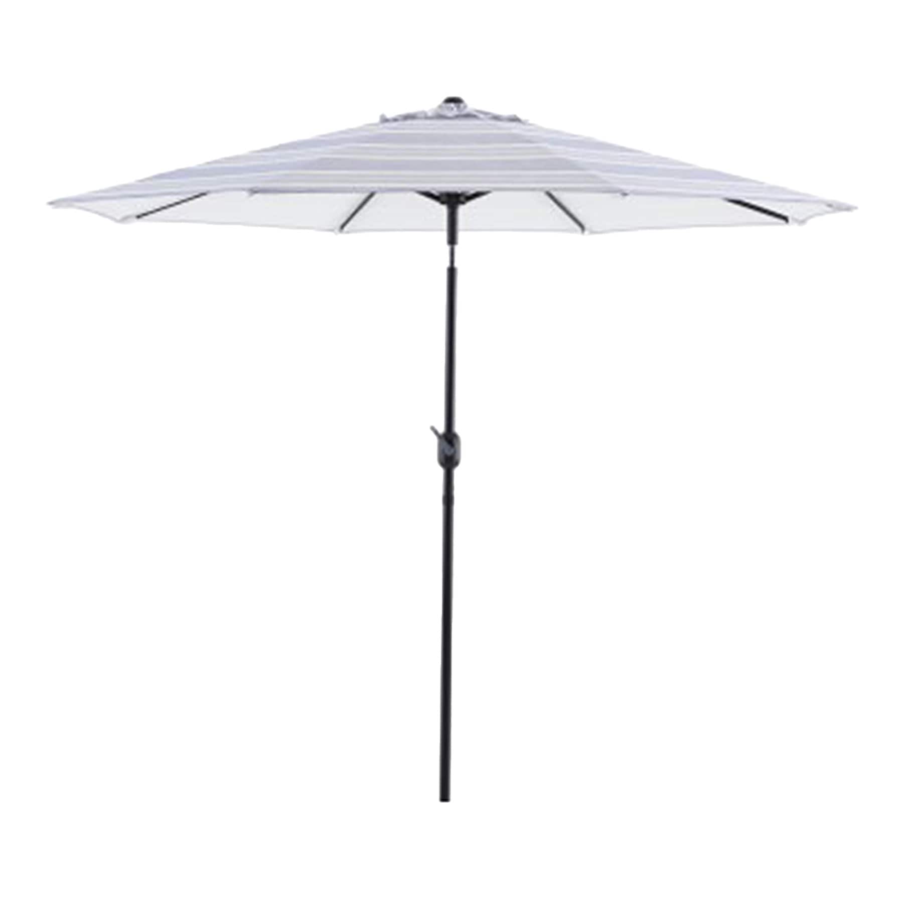 Calisto Pinstripe Crank & Tilt Round Patio Umbrella, 9'