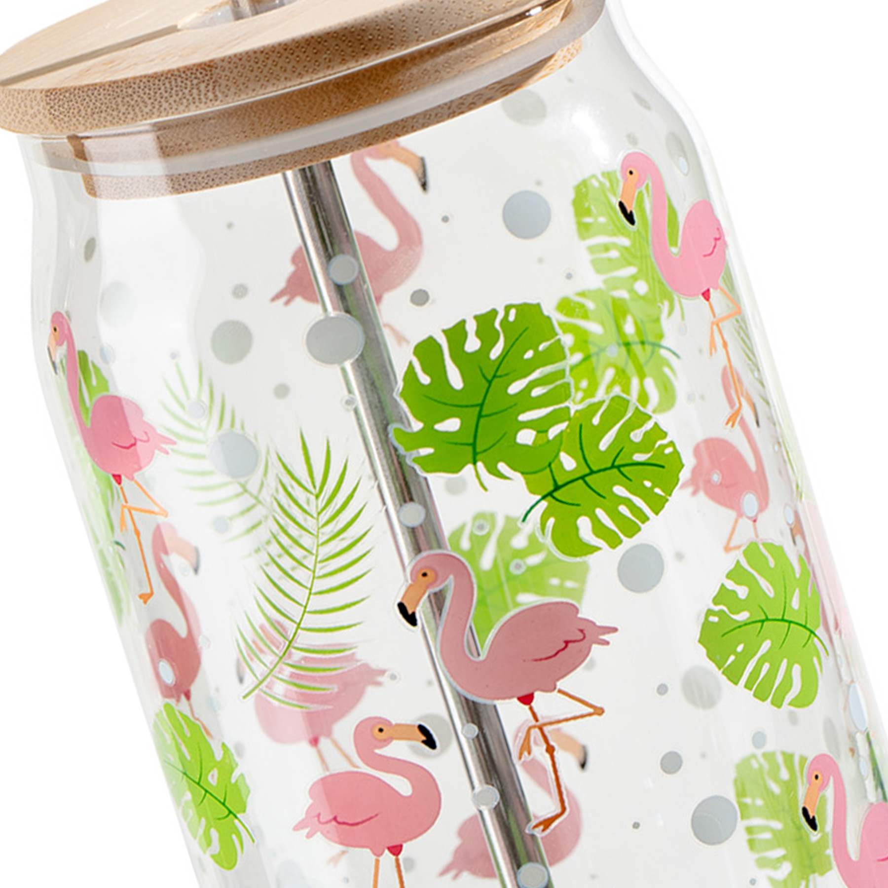Flamingo Glass Tumbler, 16.9oz