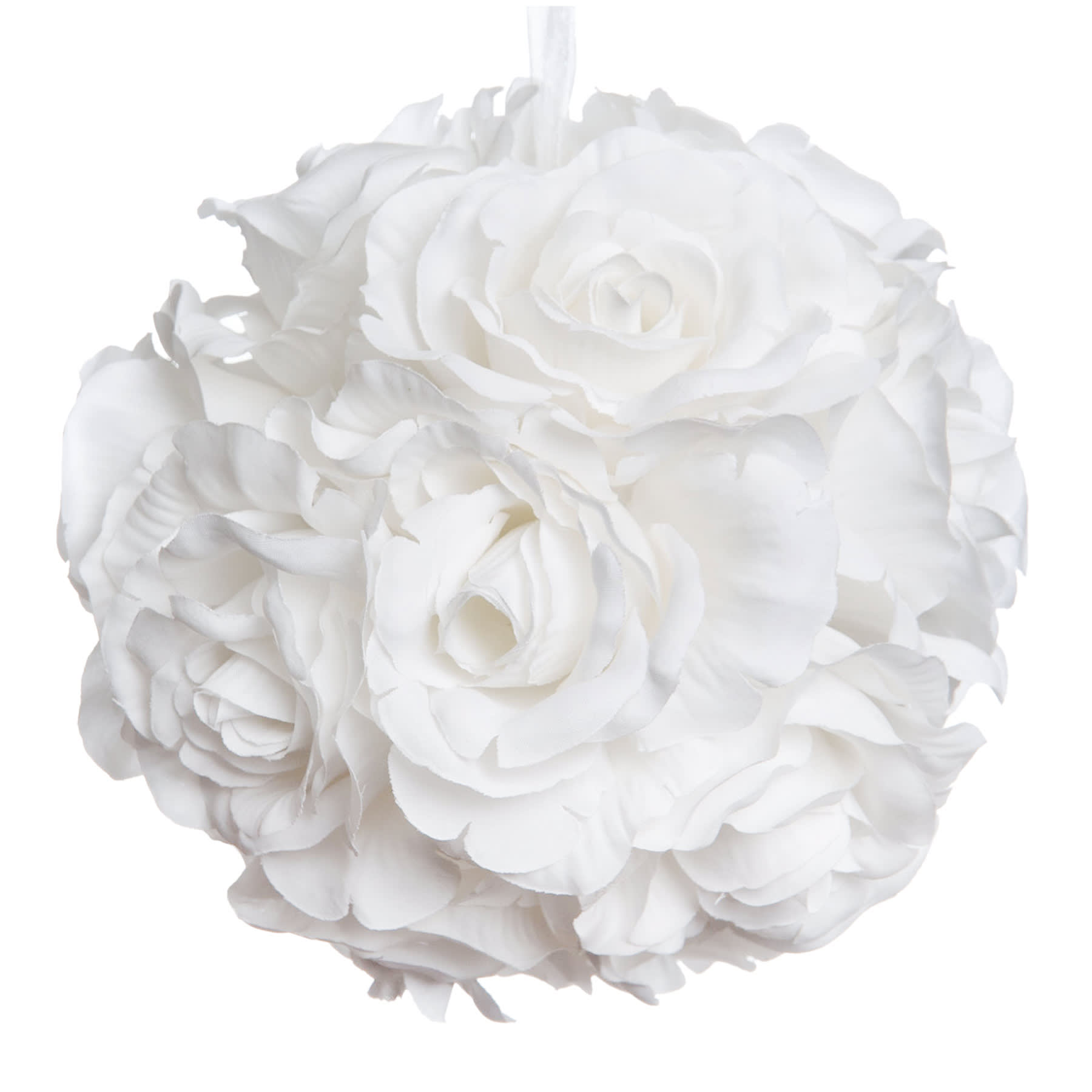 White Rose Kissing Ball, 6"