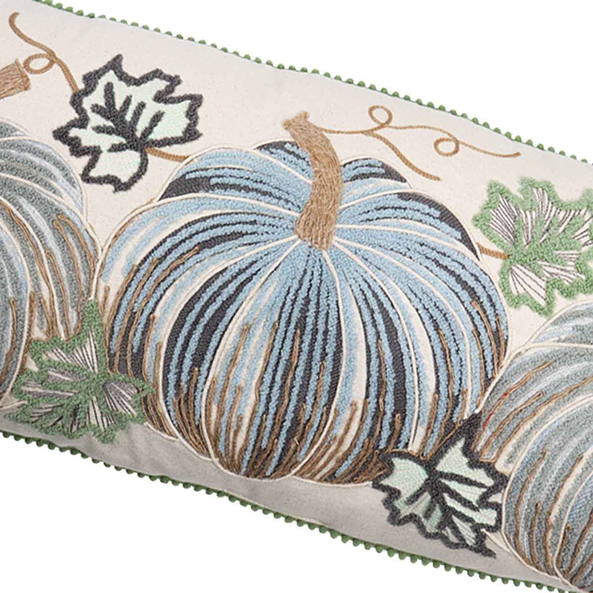 Blue Pumpkins Oblong Throw Pillow, 14x36