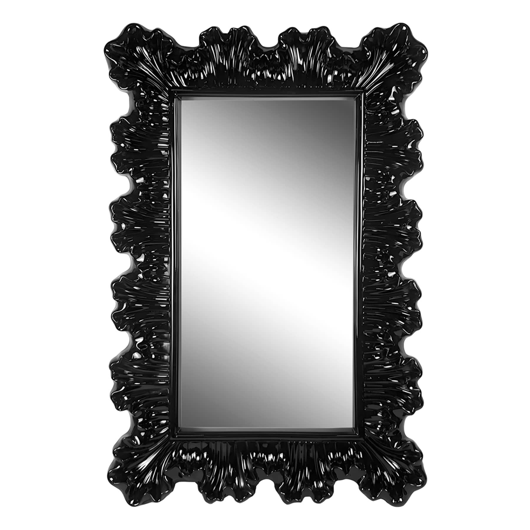 Ariel Black Rectangle Wall Mirror, 33x48