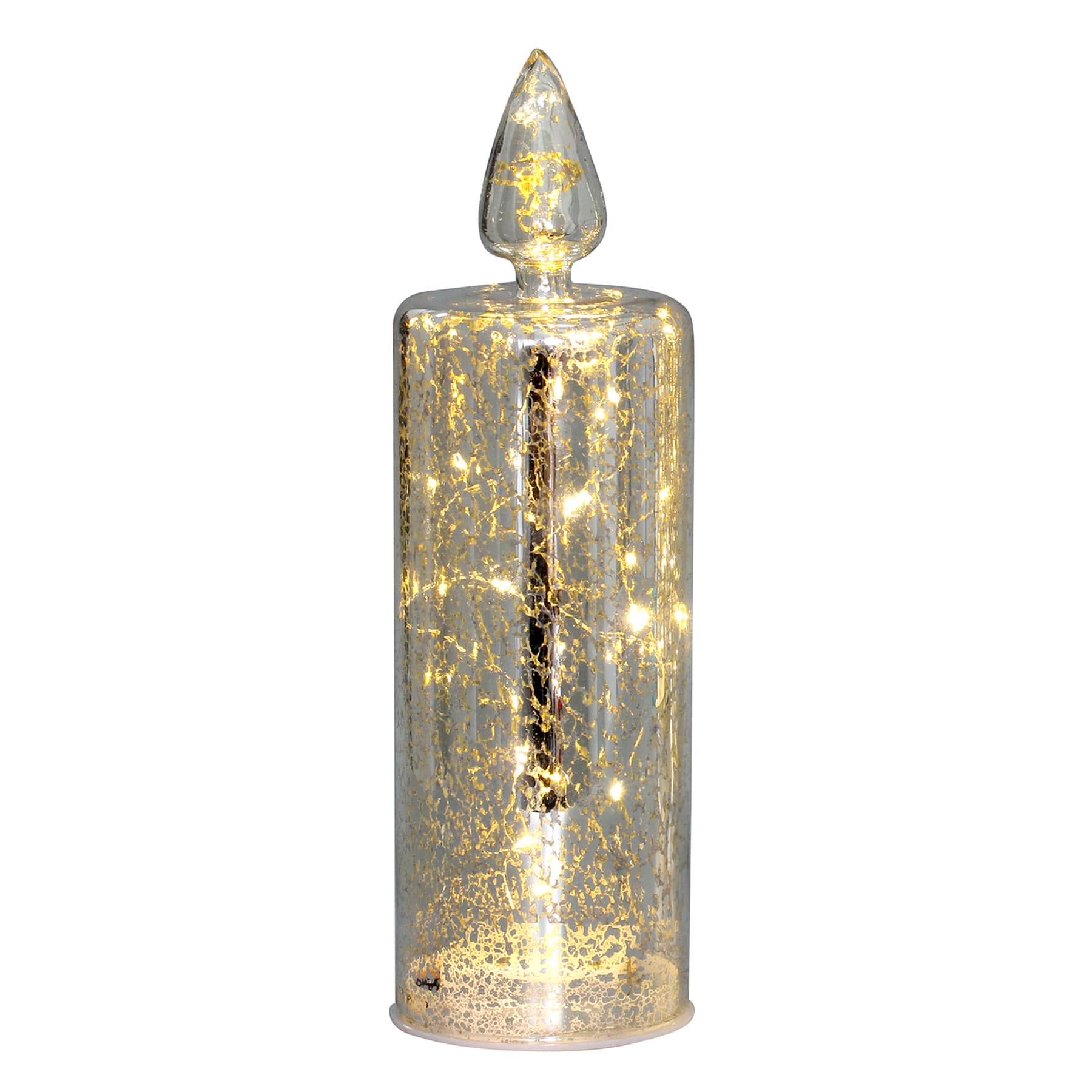 Providence Silver String LED Candle, 12"