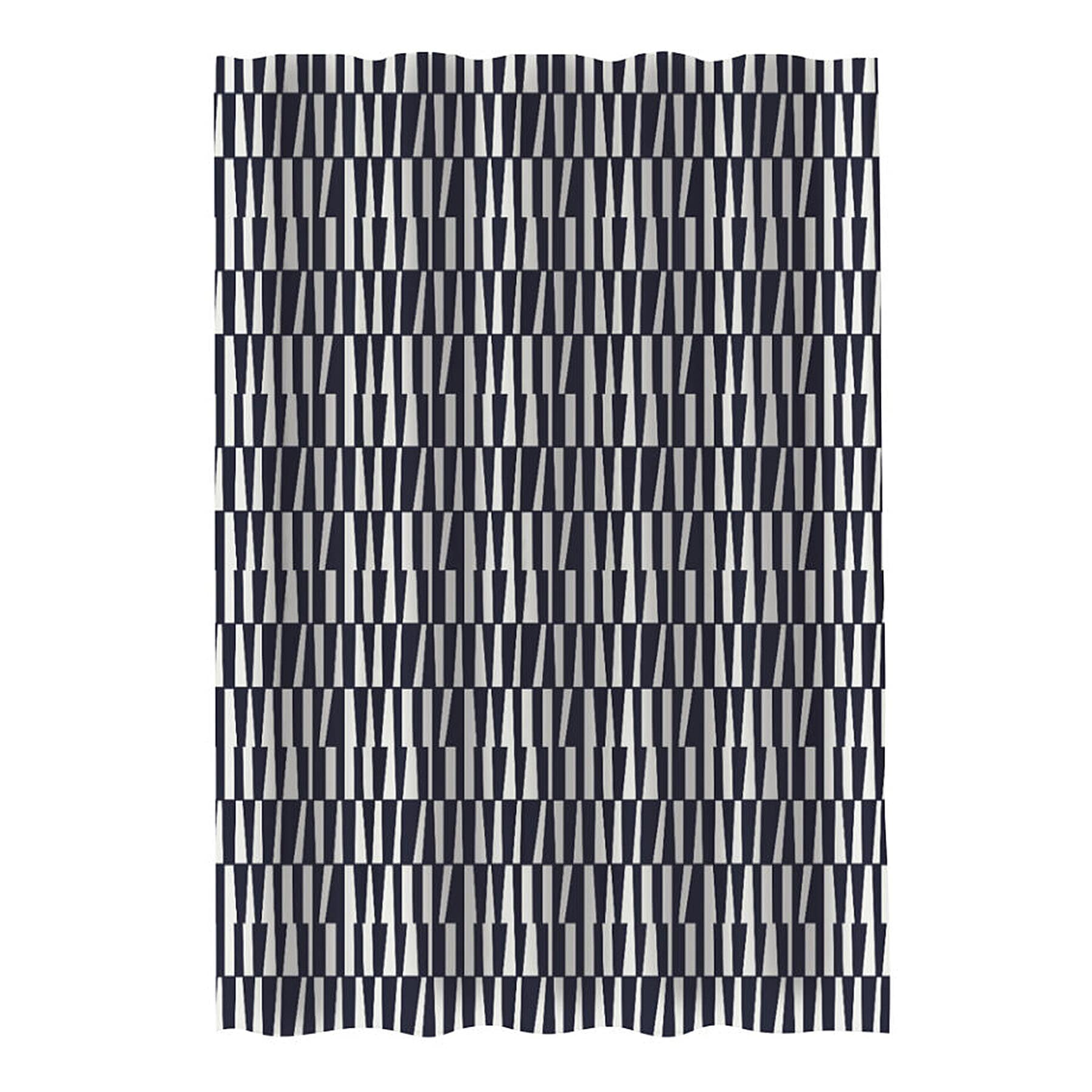 Crosby St. Blue Abstract Blocks Shower Curtain, 72"