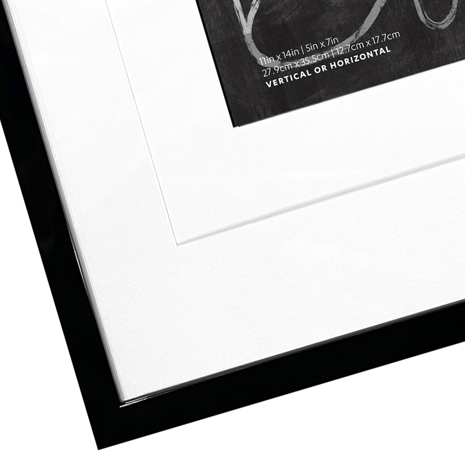 Black Double Mat Wall Frame, 11x14