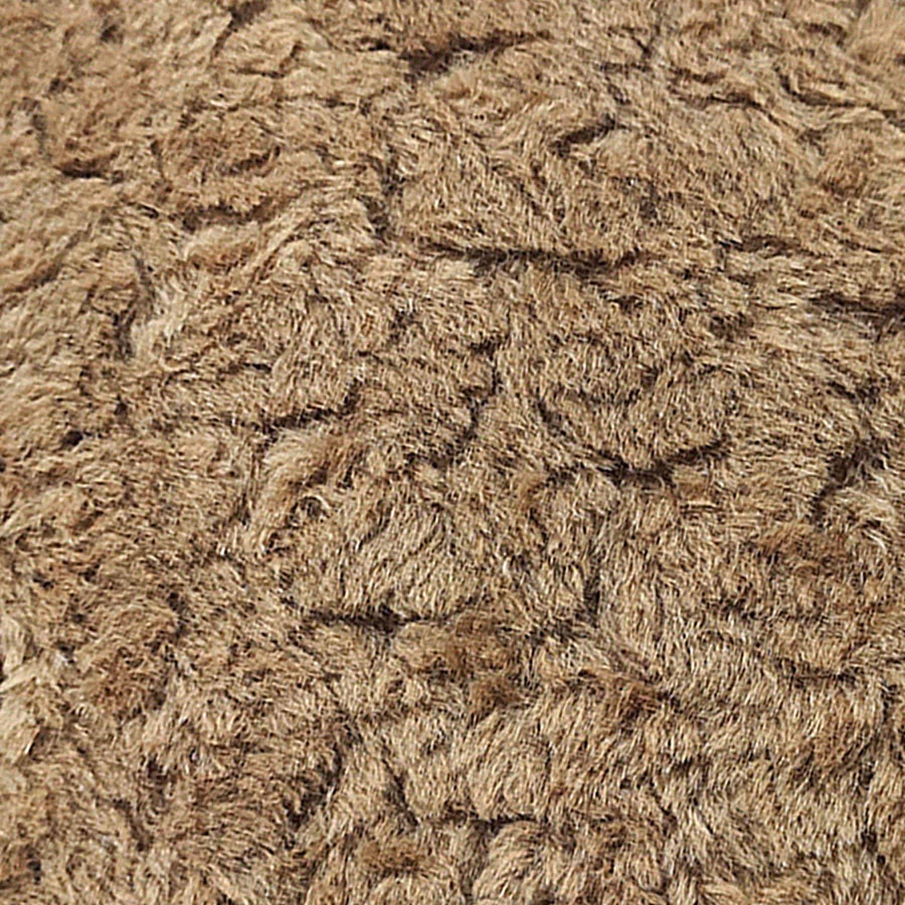 Brown Textured Faux Fur Throw Pillow, 24"