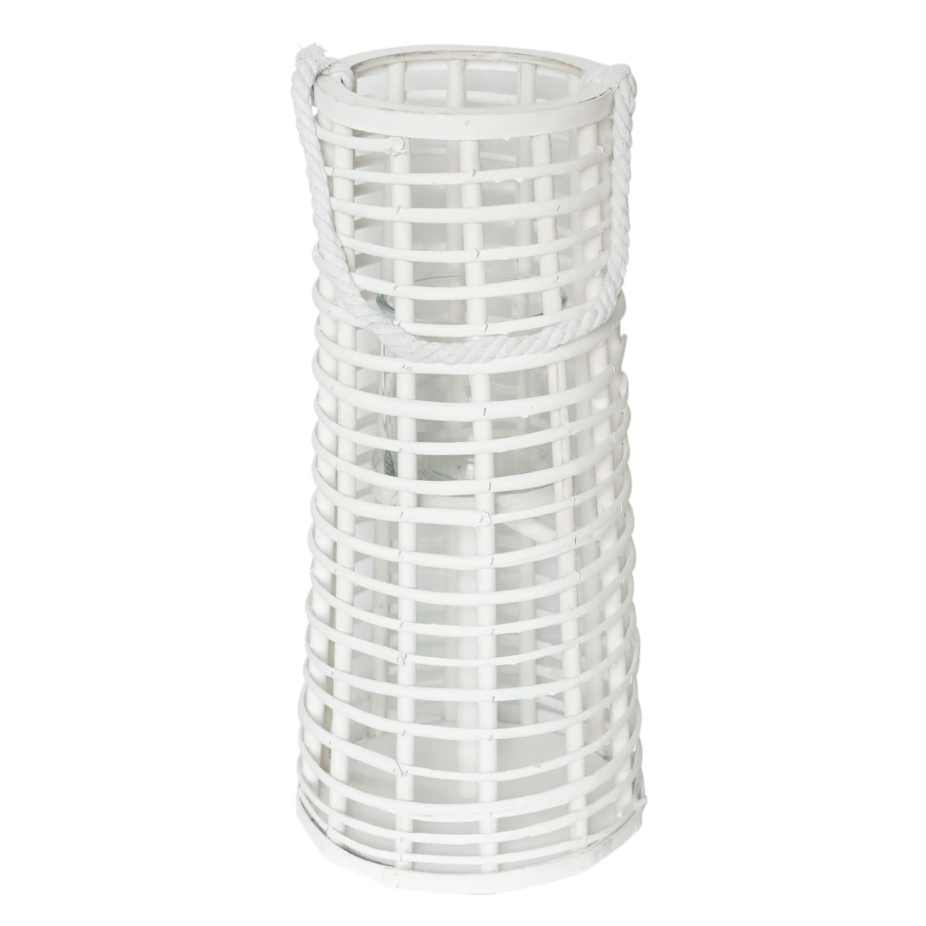 Ty Pennington White Willow Glass Lantern, 20"