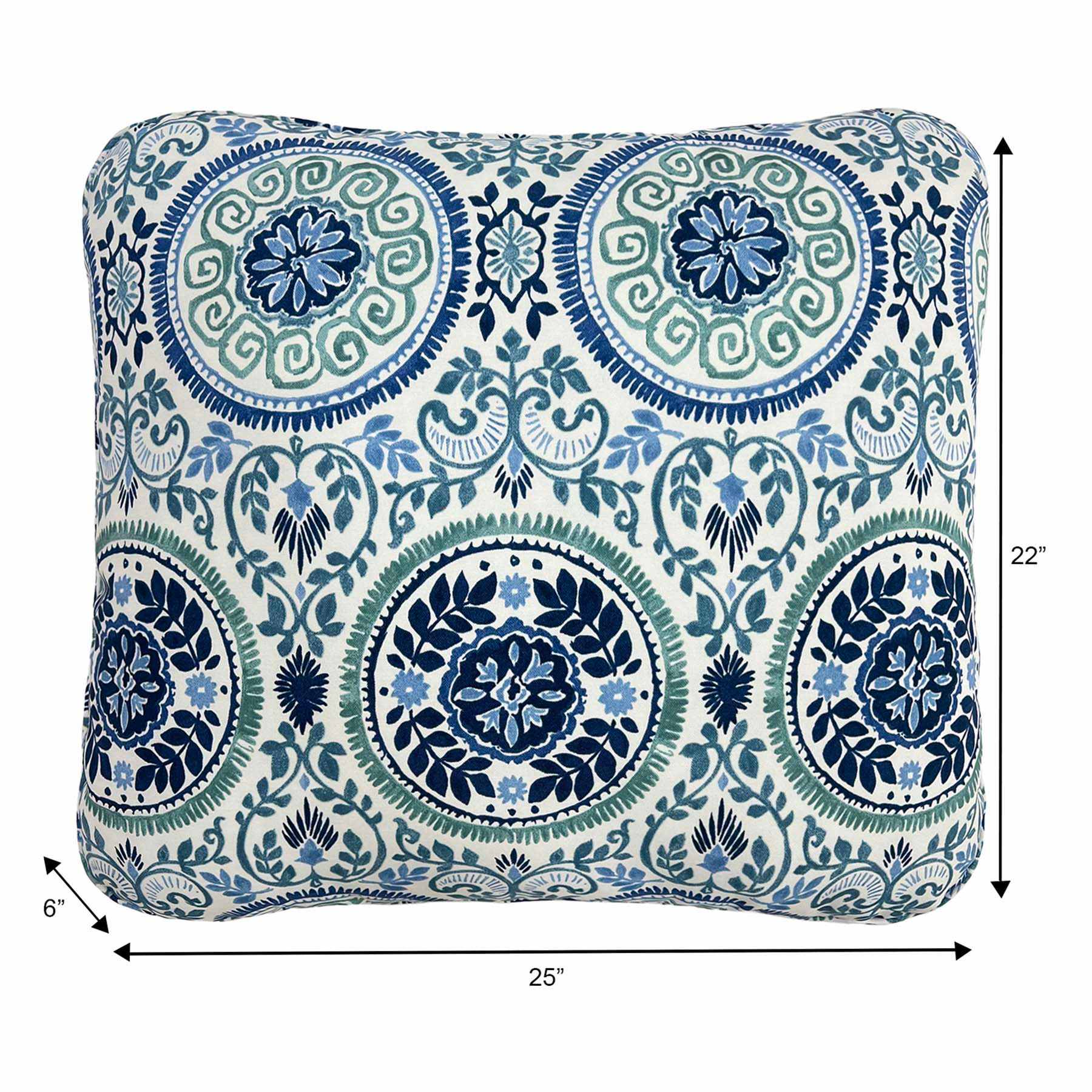 Honeybloom Finley Coast Outdoor Corded Back Cushion