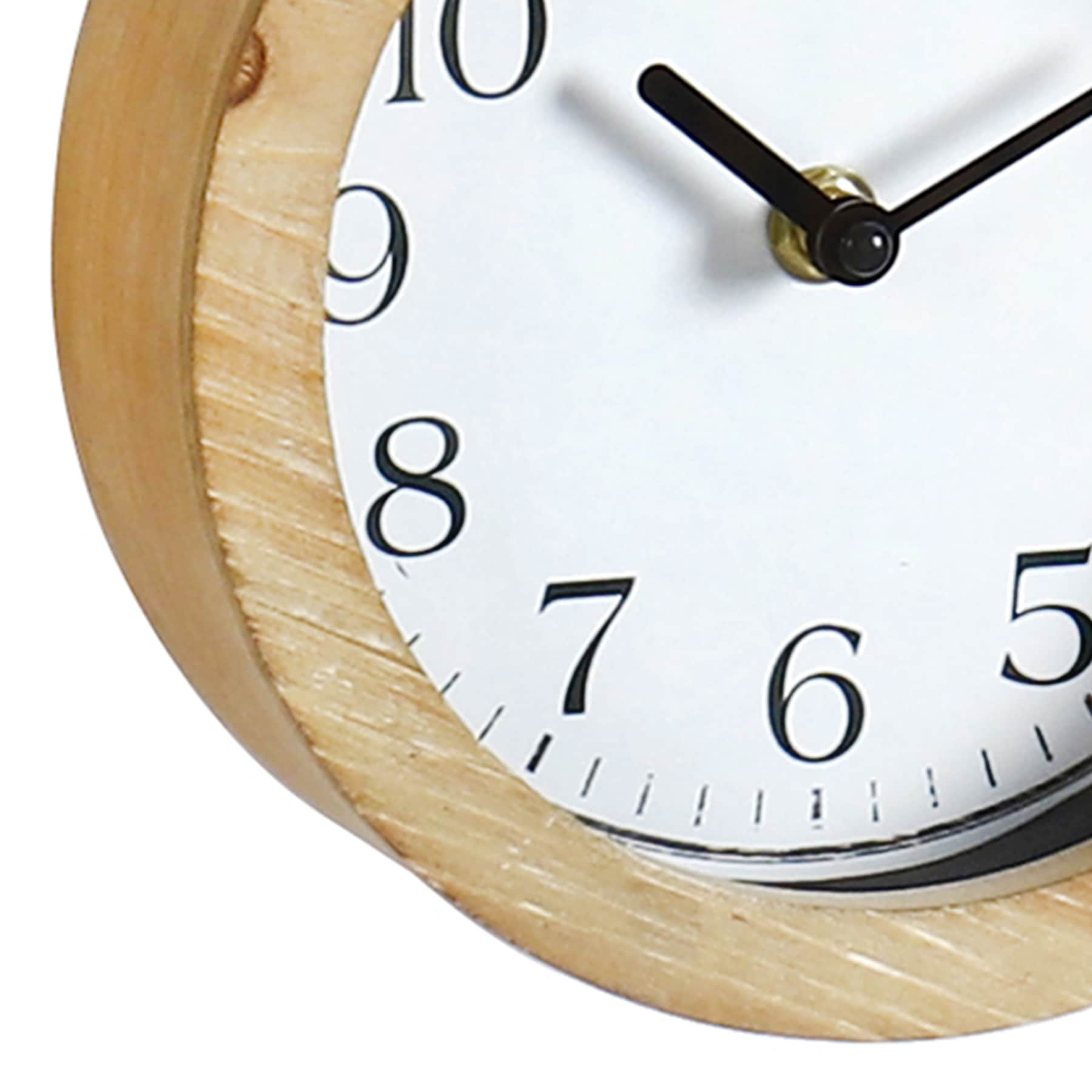 Honeybloom Beaded Tan Round Wall Clock, 7x11