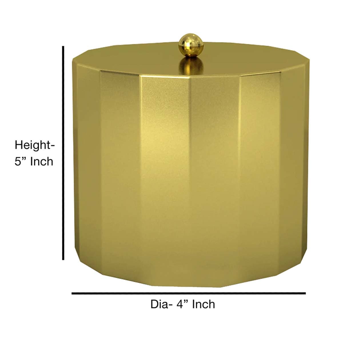 Providence Florence Gold Metal Jar, 5"