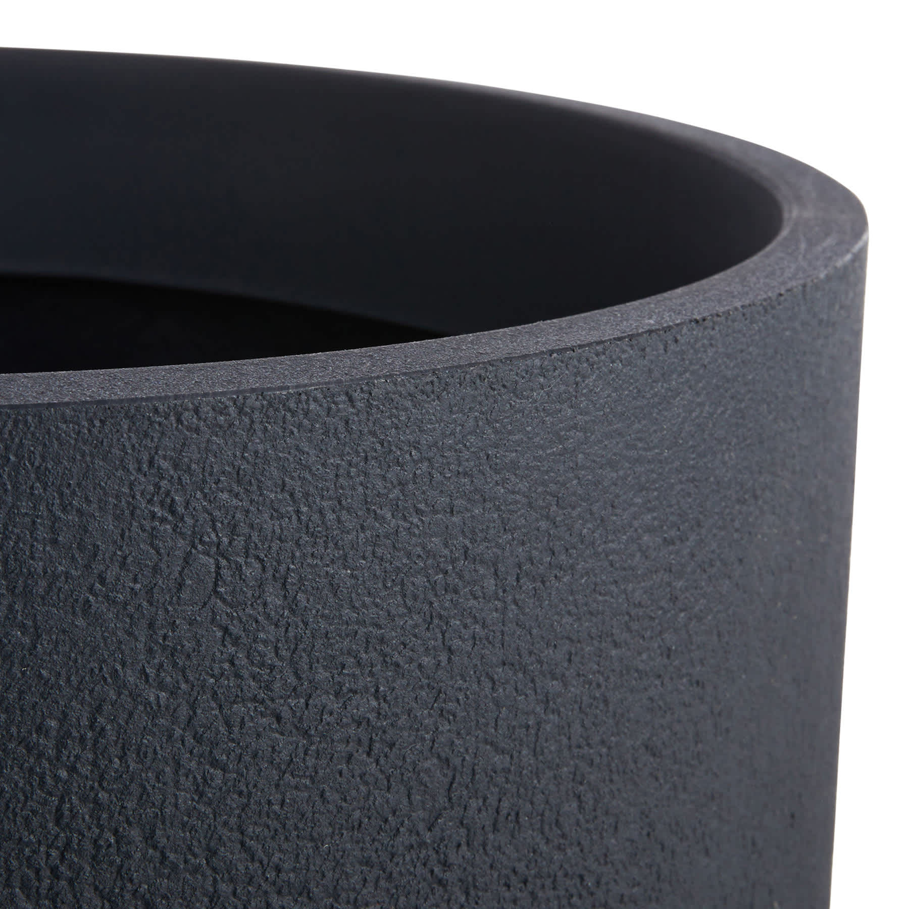 Japi Black Lead Rustic Cask Outdoor Planter, Large