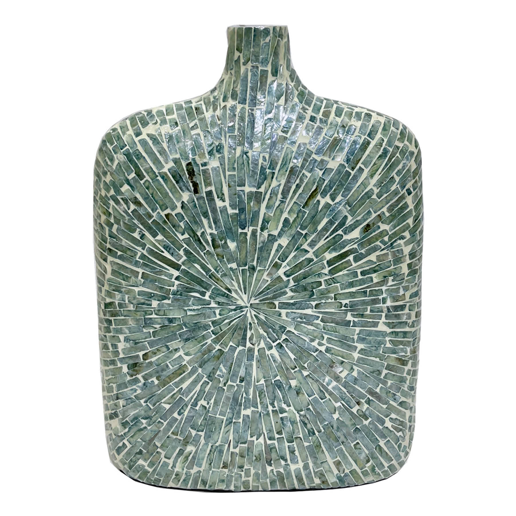Ty Pennington Blue Capiz Mosaic Bottle Vase, 16.5"