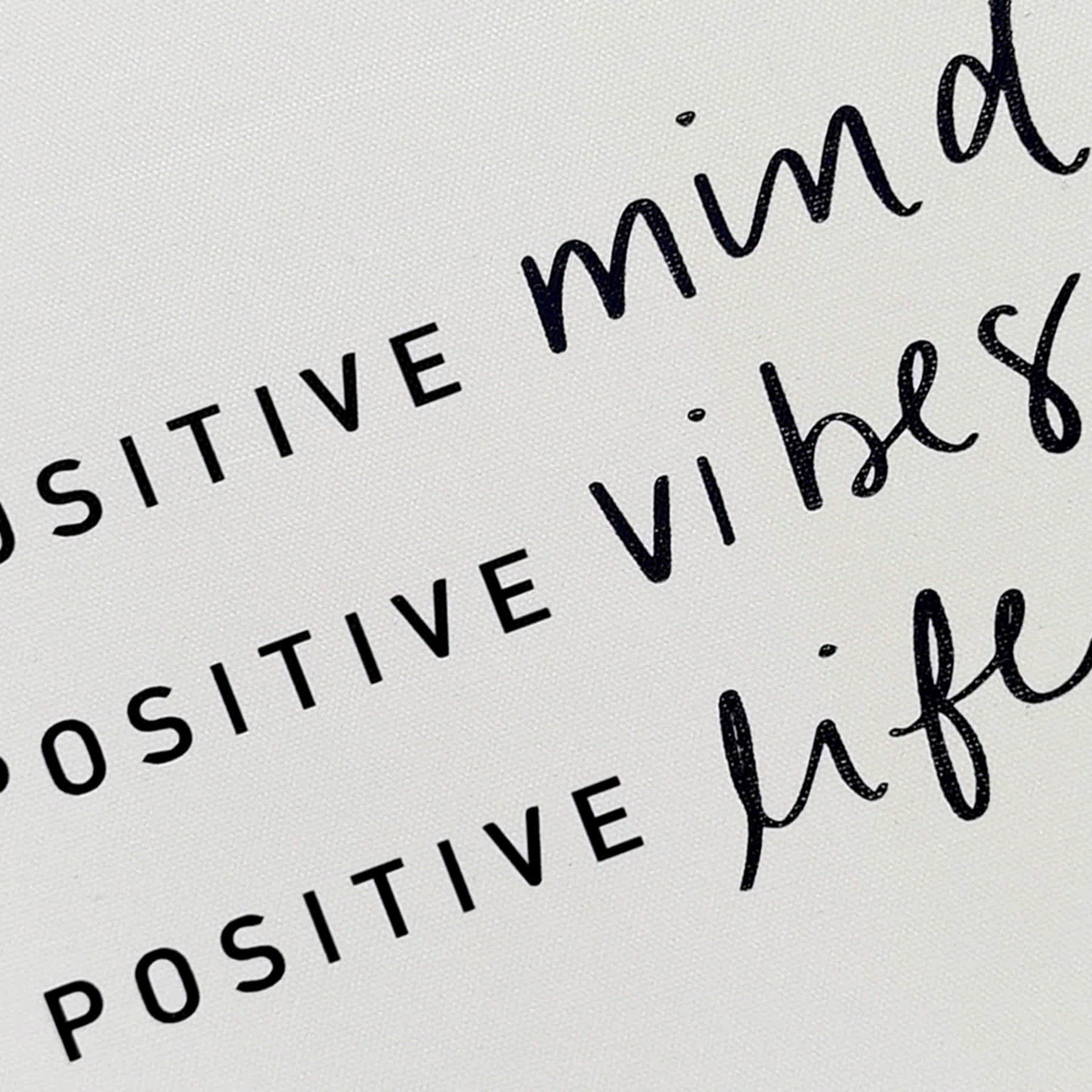 Positive Mind, Vibes, Life Canvas Wall Sign, 11x14