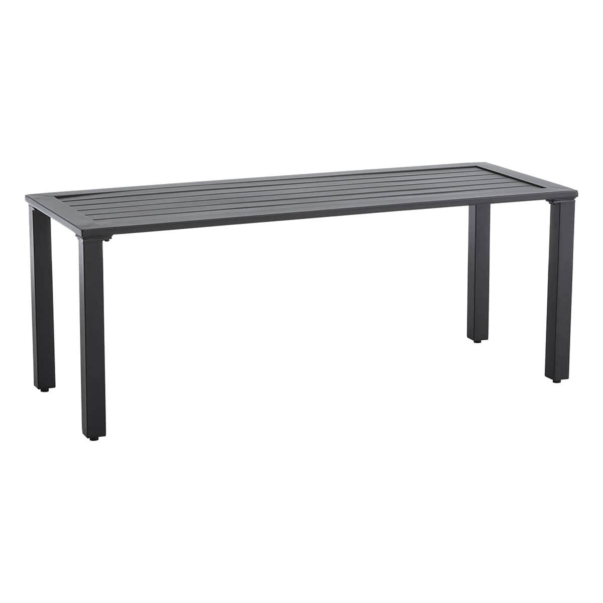 Grammercy Black Steel Slat Patio Bench